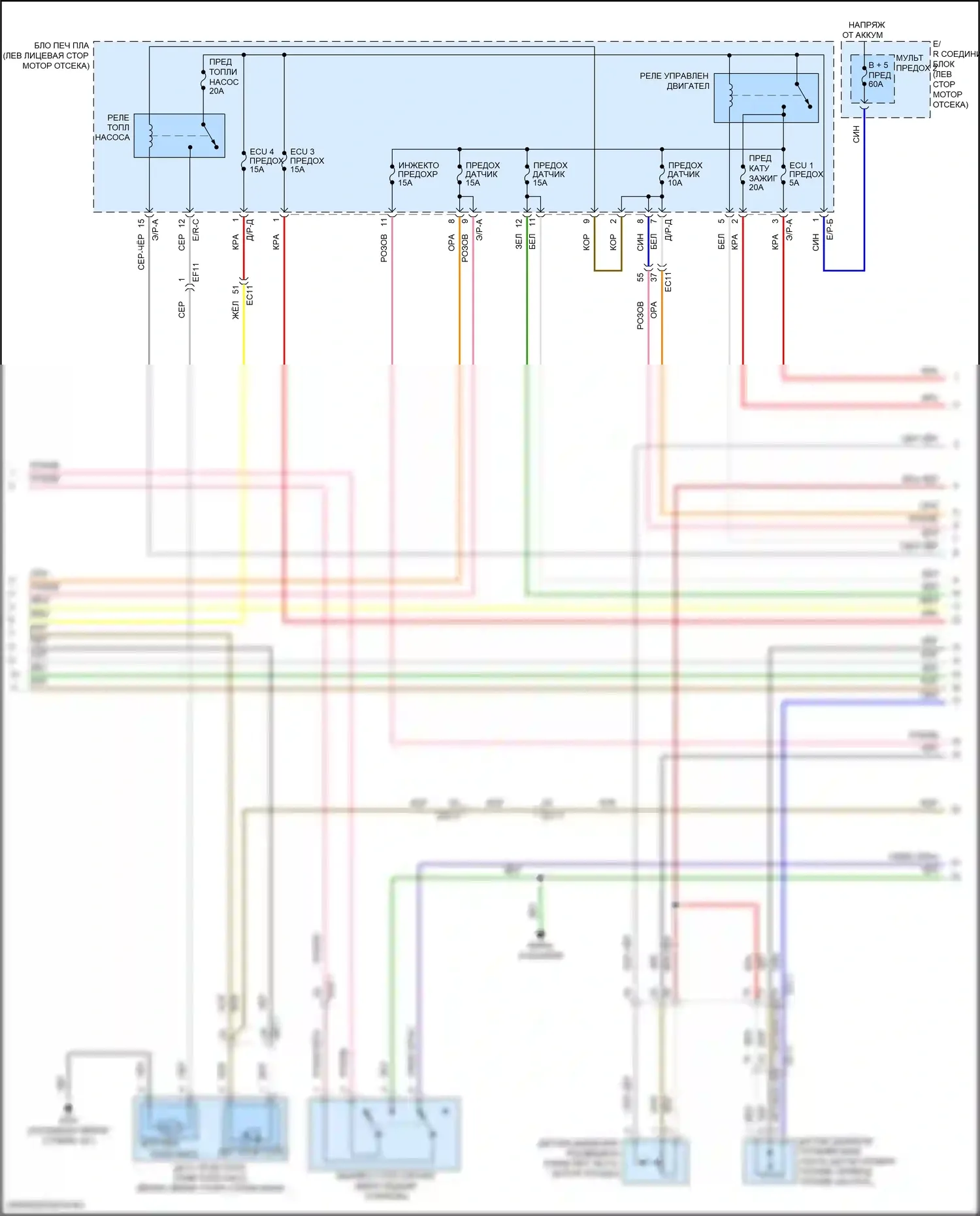 Elantra Hyundai VI (2015-2019): Электросхема двигателя 2.0l (4 из 7) 