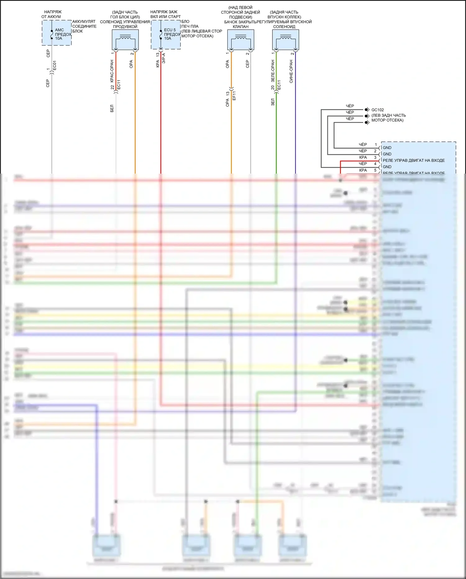Elantra Hyundai VI (2015-2019): Электросхема двигателя 2.0l (7 из 7) 