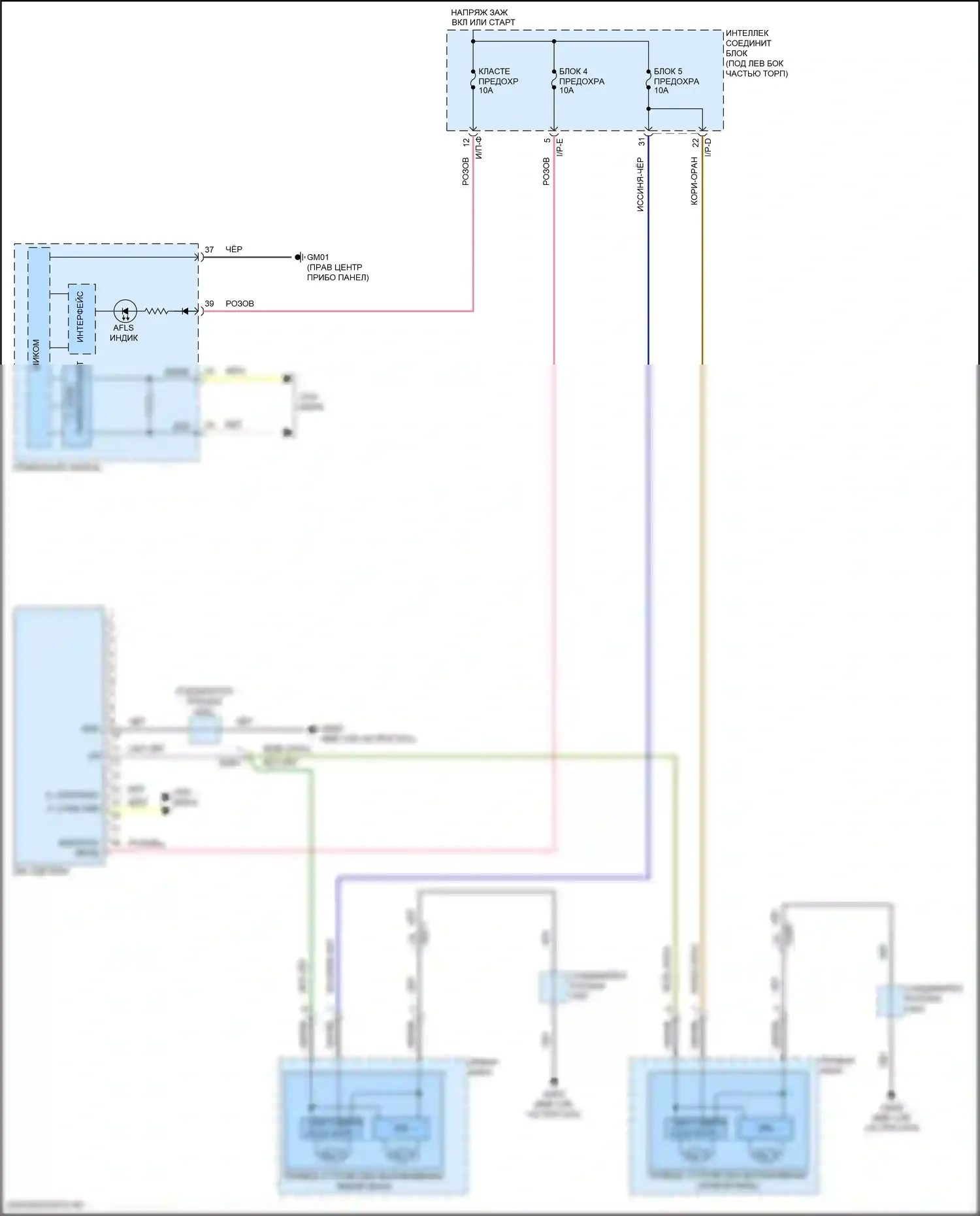 Elantra Hyundai VI (2015-2019): Электросхема адаптивного переднего освещения 