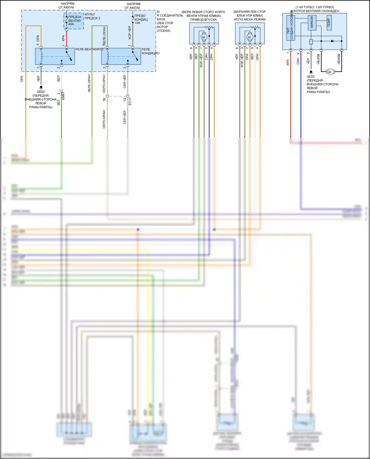 Elantra Hyundai VI (2015-2019): Электросхема ручного кондиционера (2 из 3) 