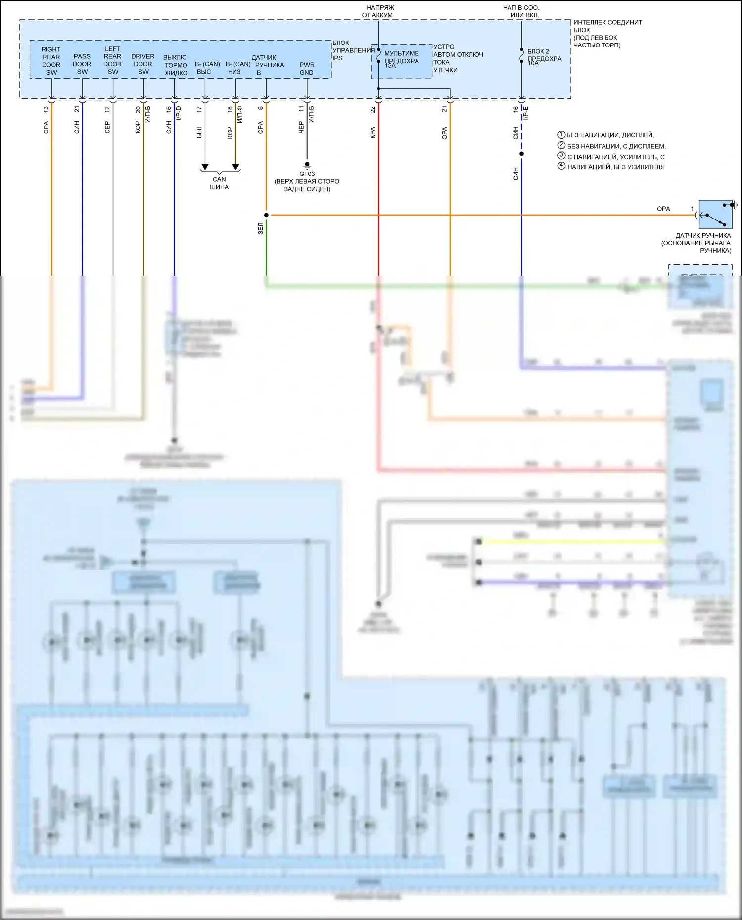 Elantra Hyundai VI (2015-2019): Электросхема приборной панели (3 из 3) 