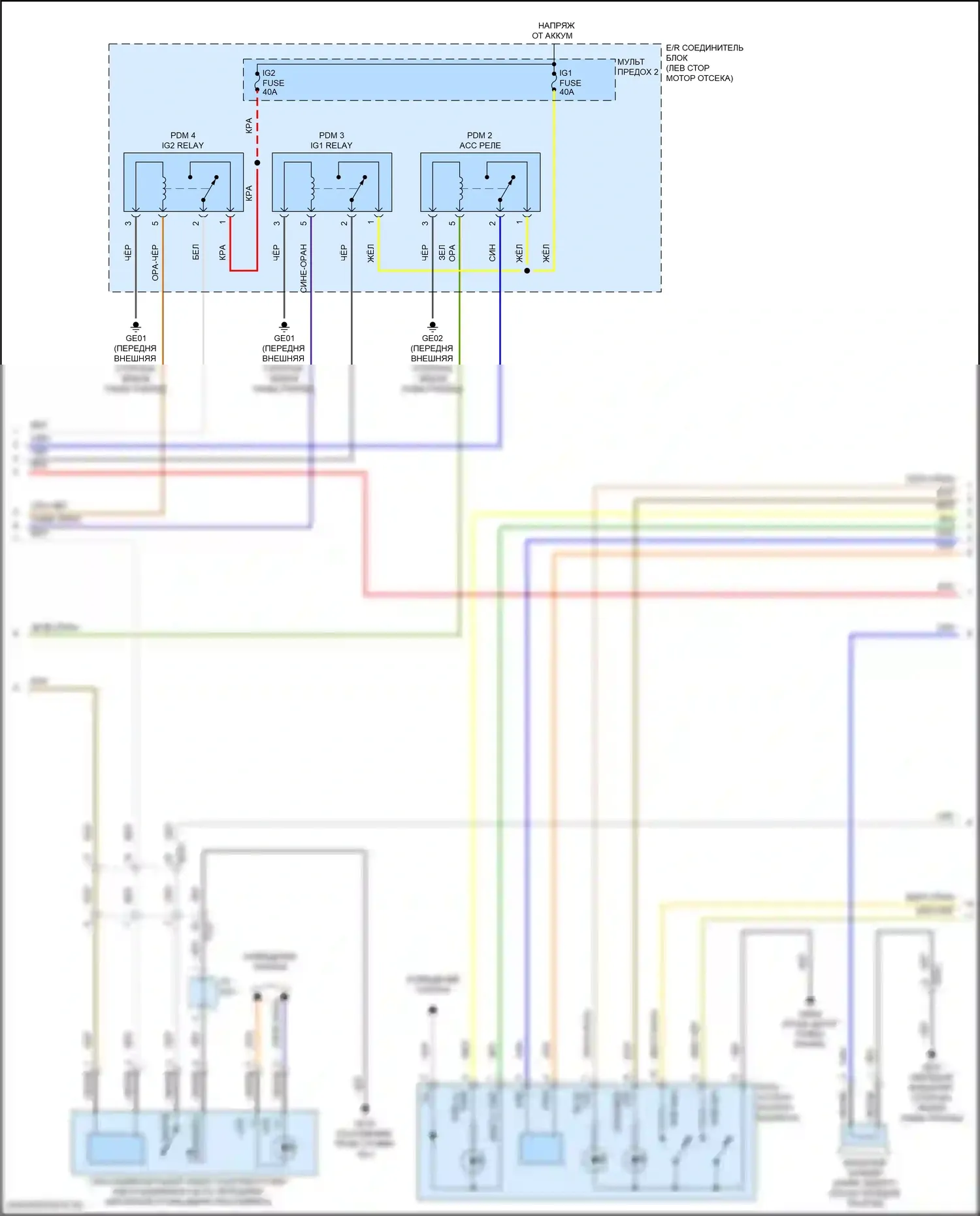 Elantra Hyundai VI (2015-2019): Электросхема иммобилайзера, с интеллектуальной системой ключей (2 из 3) 