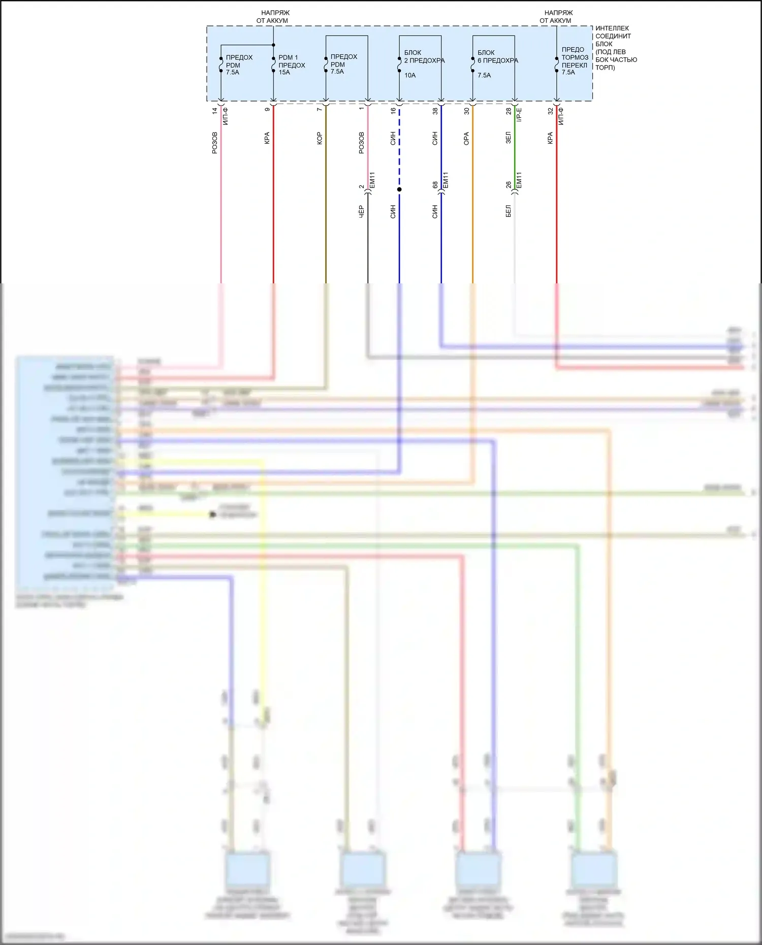 Elantra Hyundai VI (2015-2019): Электросхема иммобилайзера, с системой интеллектуальных ключей (1 из 3) 
