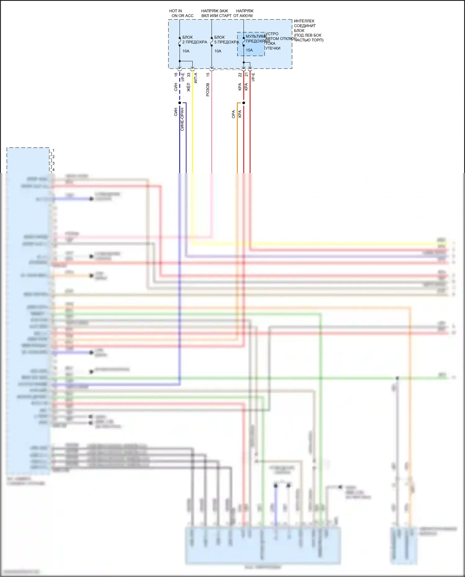 Elantra Hyundai VI (2015-2019): Электросхема навигации, с усилителем (1 из 4) 