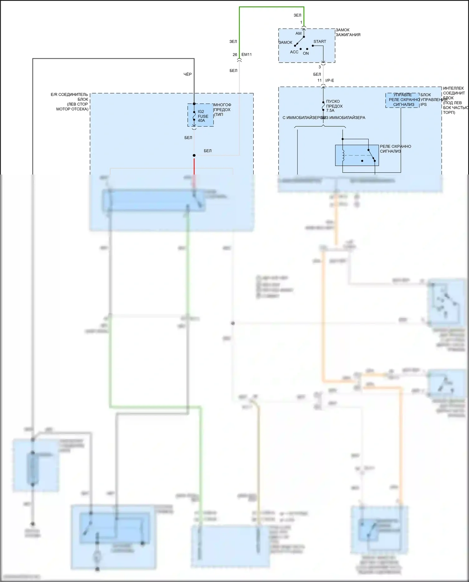 Elantra Hyundai VI (2015-2019): 2.0л, электросхема стартера, без смарт-ключа 