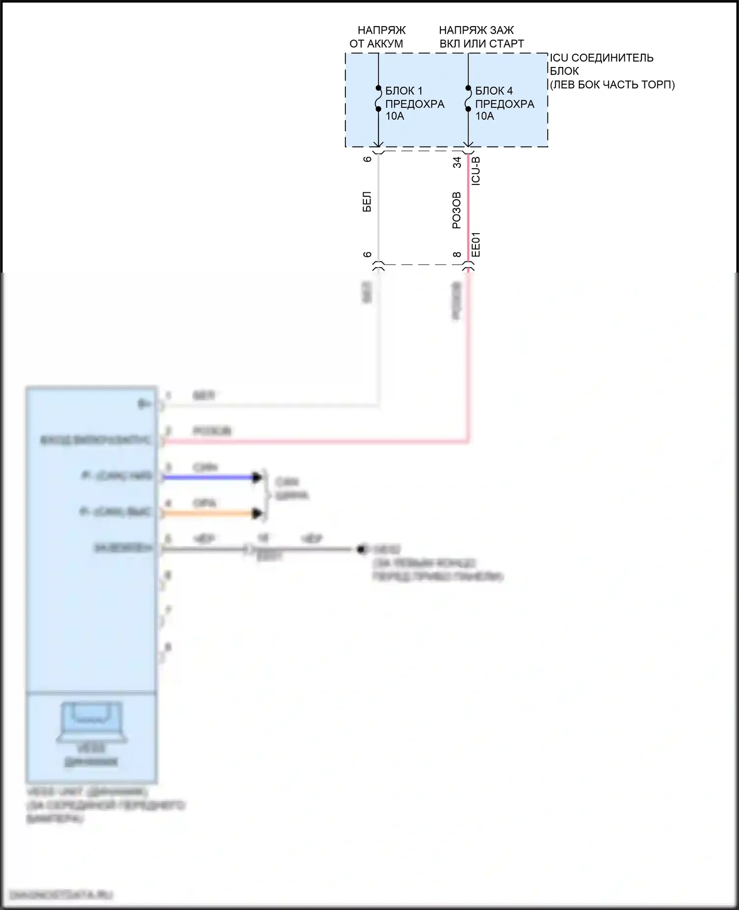 Elantra Hyundai VII рестайлинг (2023-2024): Электросхема активных управление кузовом и подвеской 