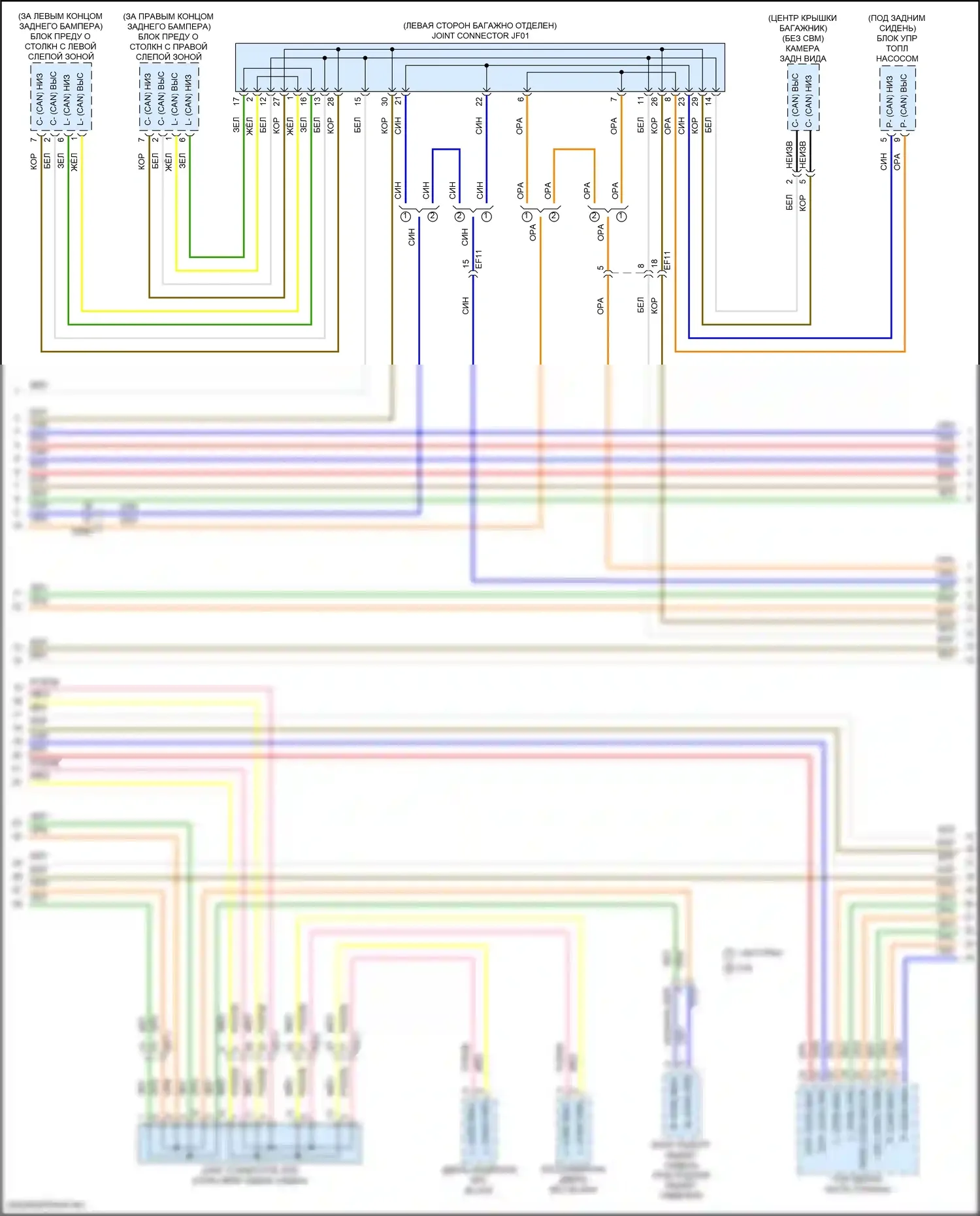 Elantra Hyundai VII рестайлинг (2023-2024): Can шина электросхема, за исключением гибридной (3 из 5) 