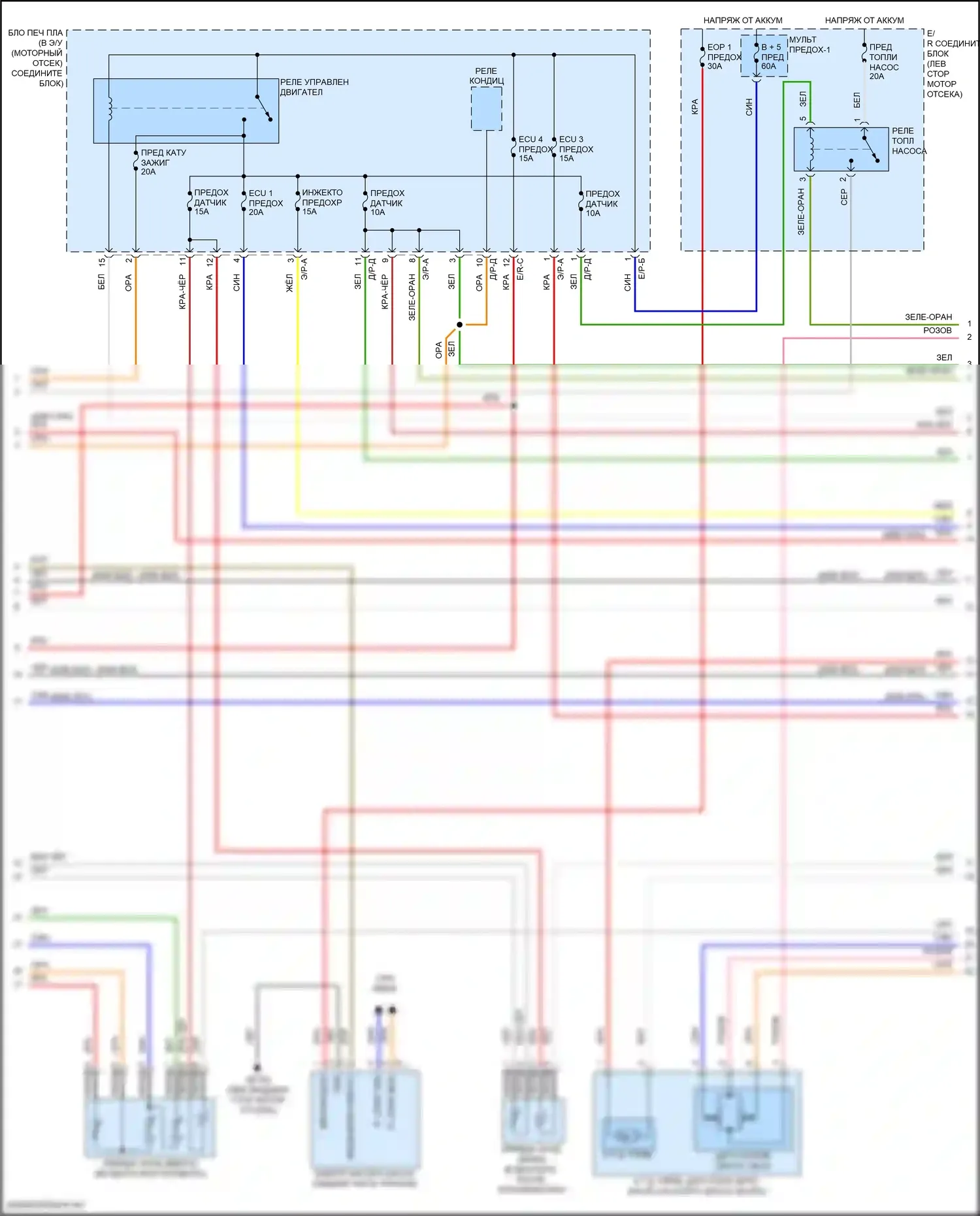 Elantra Hyundai VII рестайлинг (2023-2024): Электросхема двигателя 2.0l (4 из 8) 