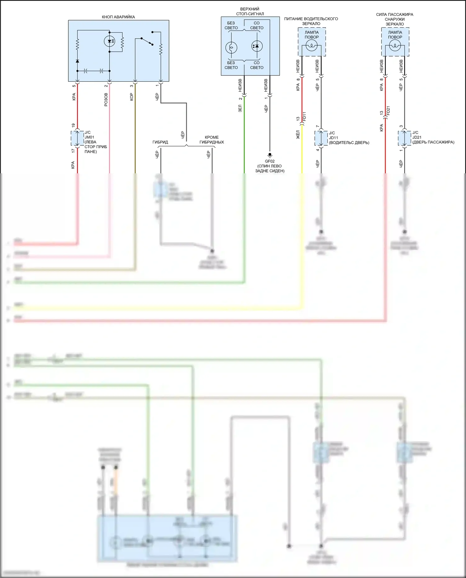 Elantra Hyundai VII рестайлинг (2023-2024): Электросхема фар и фонарей (4 из 4) 