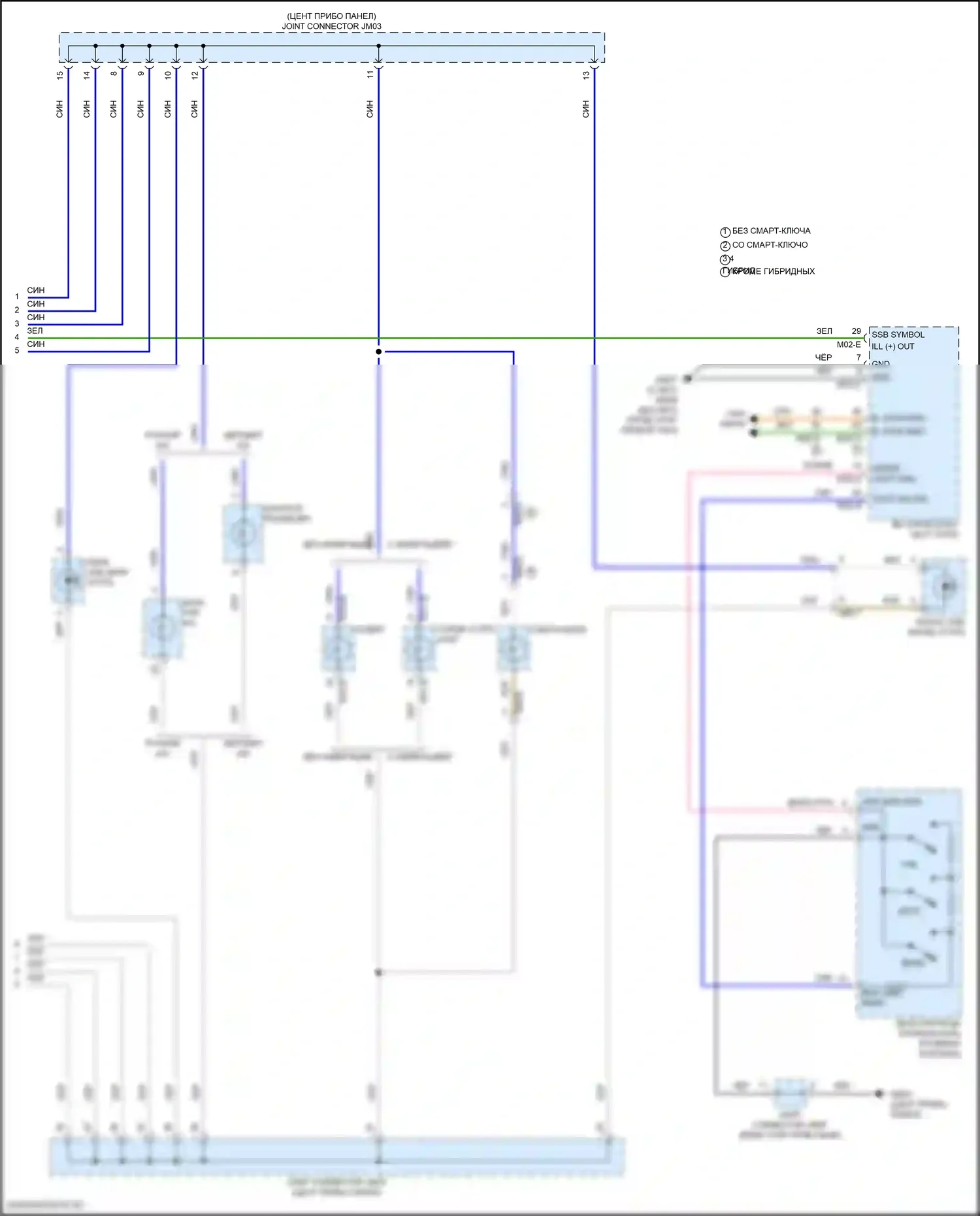 Elantra Hyundai VII рестайлинг (2023-2024): Электросхема подсветки приборной панели (3 из 3) 