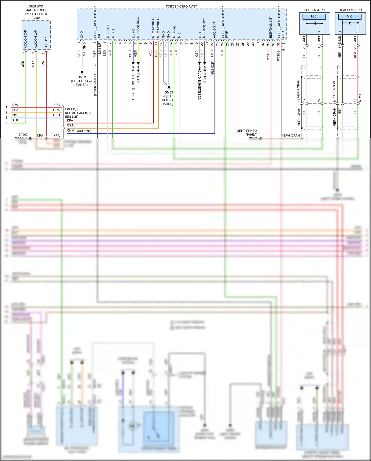 Elantra Hyundai VII рестайлинг (2023-2024): Электросхема навигации, без усилителя (2 из 3) 