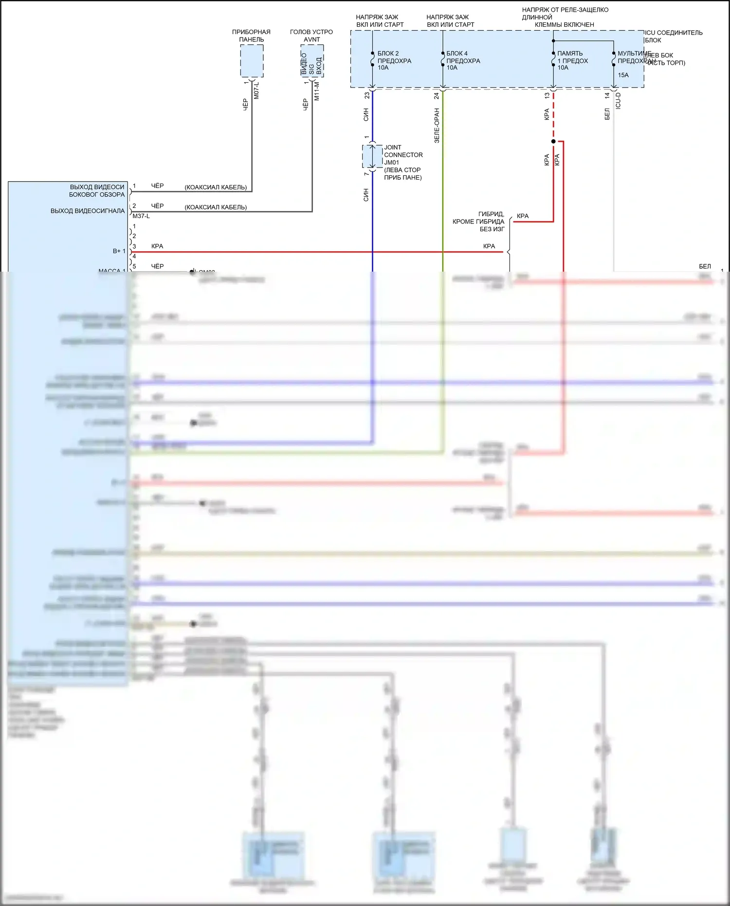 Elantra Hyundai VII рестайлинг (2023-2024): Электросхема парктроника, с adas (1 из 3) 