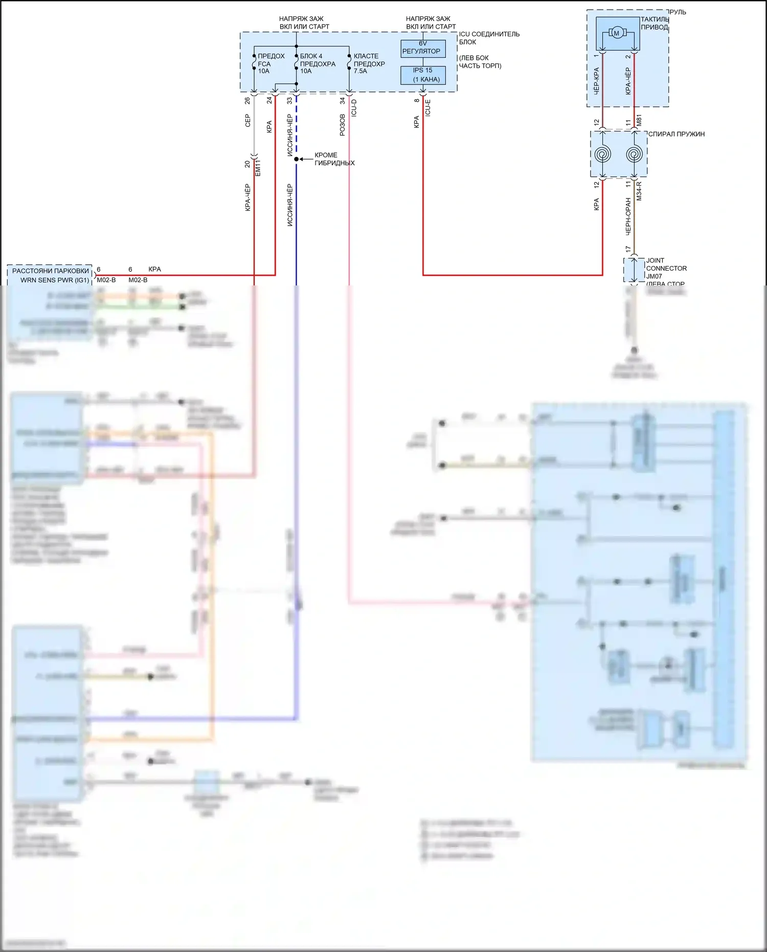 Elantra Hyundai VII рестайлинг (2023-2024): Электросхема помощи в удержании полосы движения 