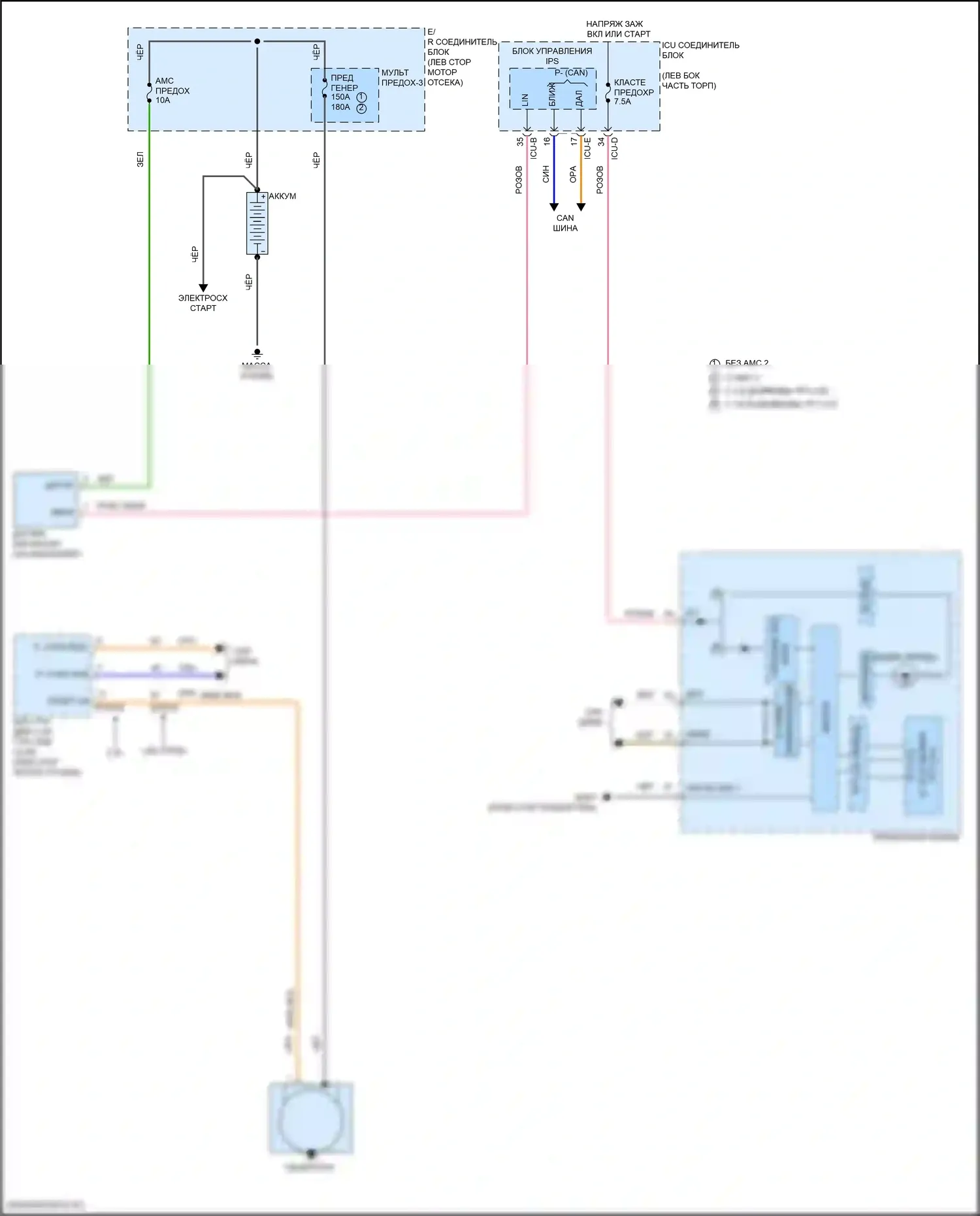 Elantra Hyundai VII рестайлинг (2023-2024): Электросхема генератора 