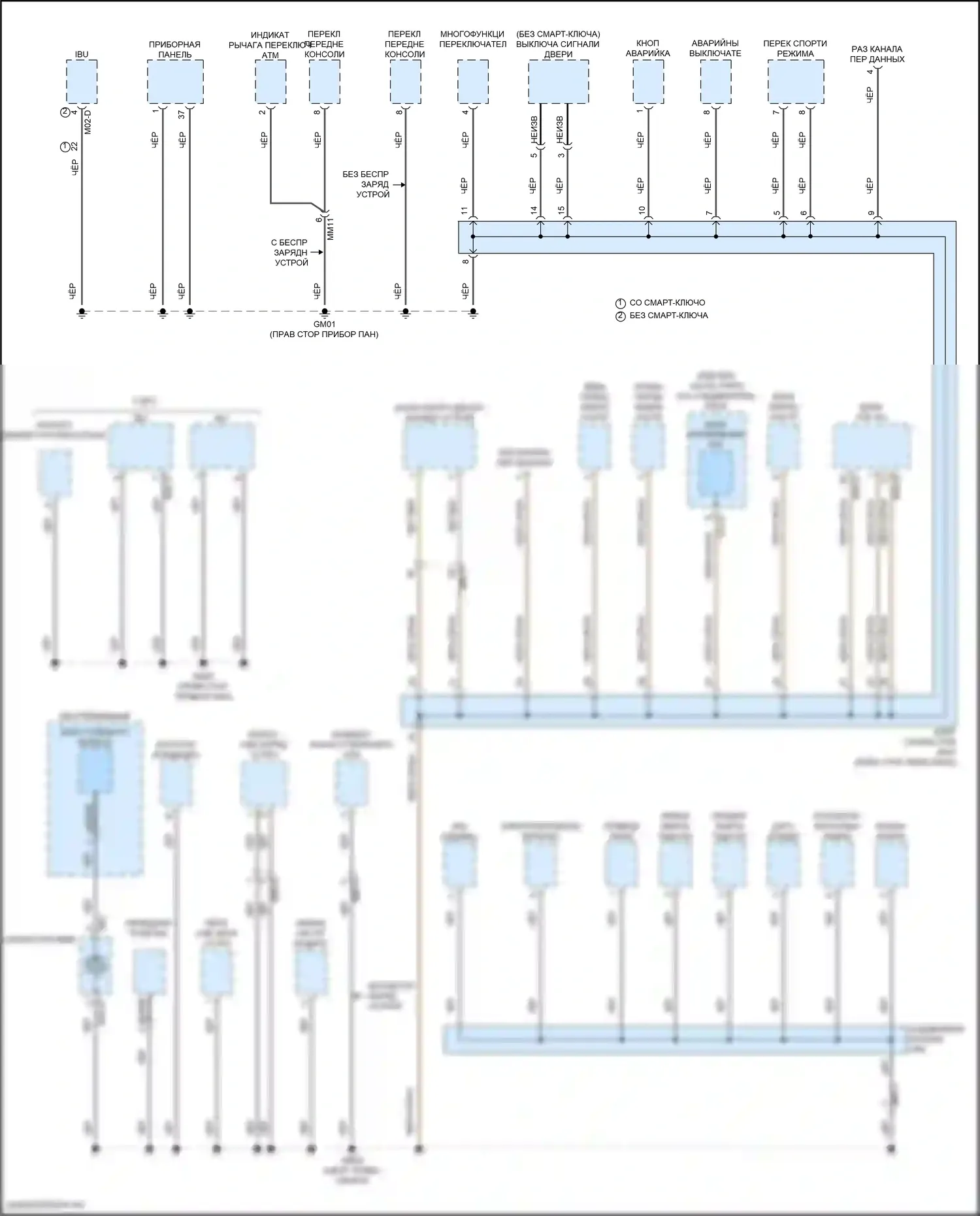 Elantra Hyundai VII рестайлинг (2023-2024): Электросхема разводки массы, гибридная (1 из 4) 
