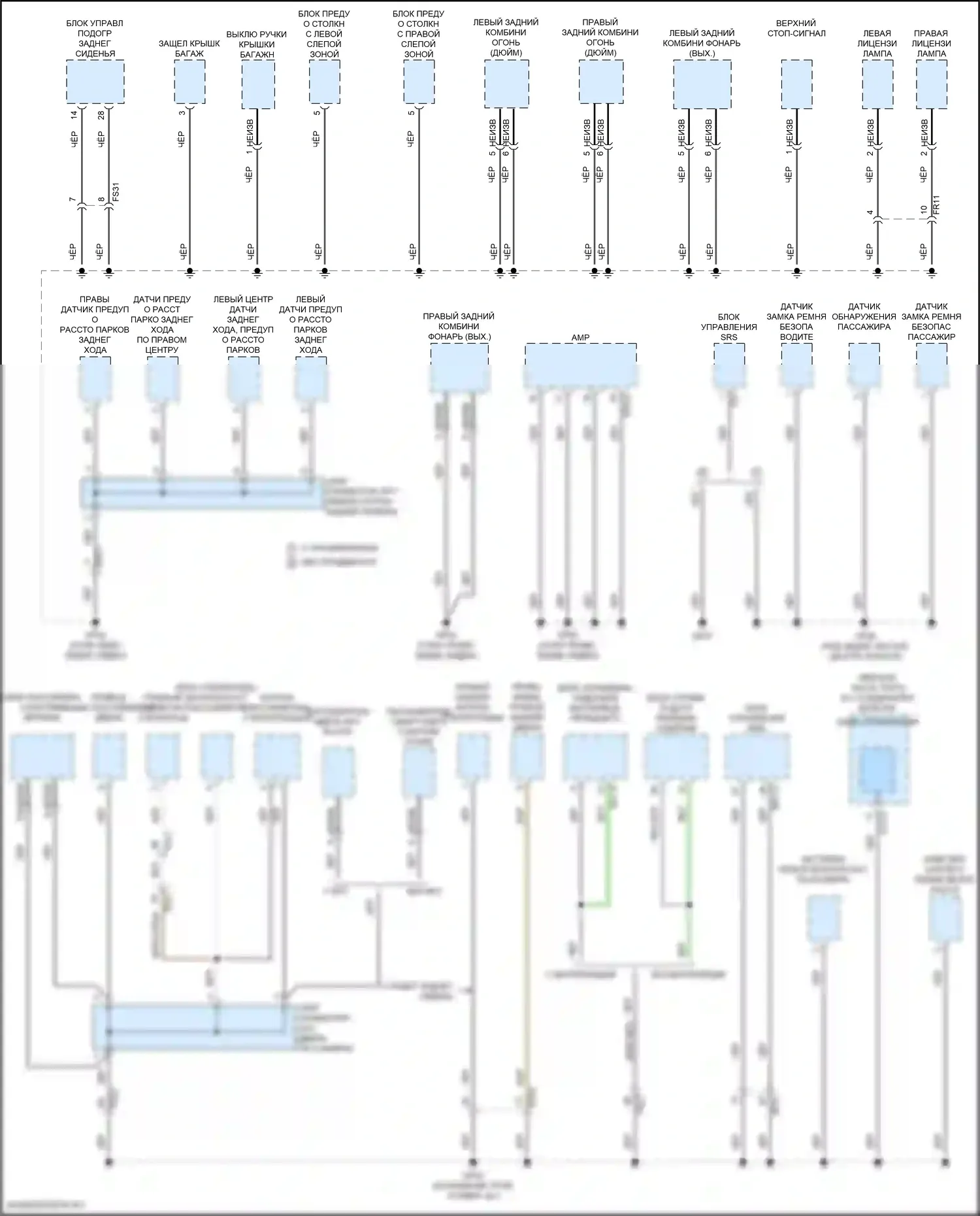 Elantra Hyundai VII рестайлинг (2023-2024): Электросхема разводки массы, гибридная (3 из 4) 