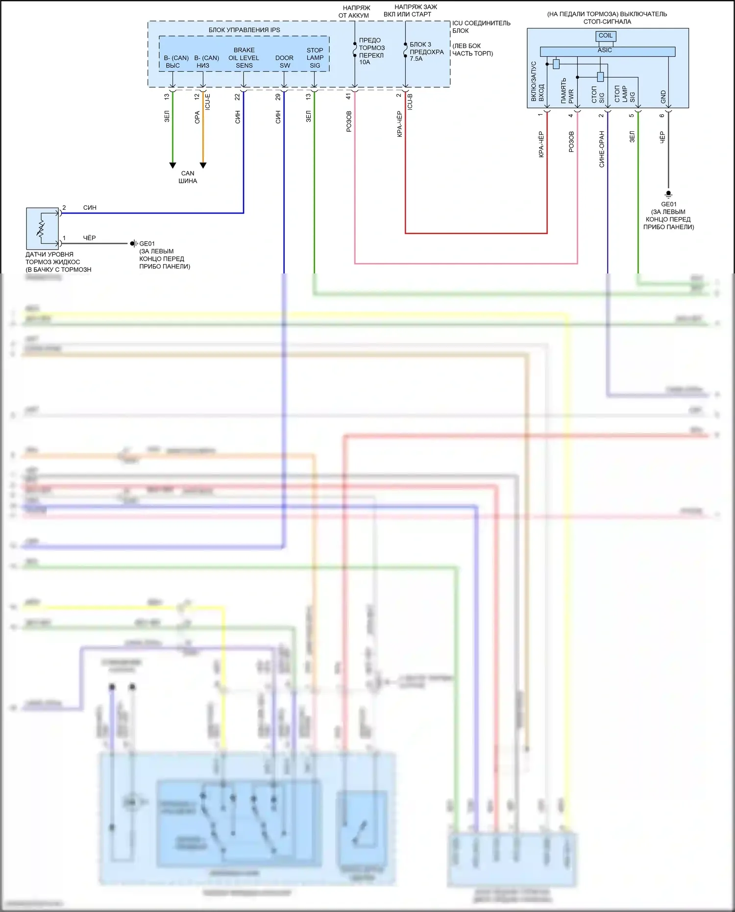 Elantra Hyundai VII (2020-2024): Антиблокировочная система abs электросхема, гибридная (2 из 3) 