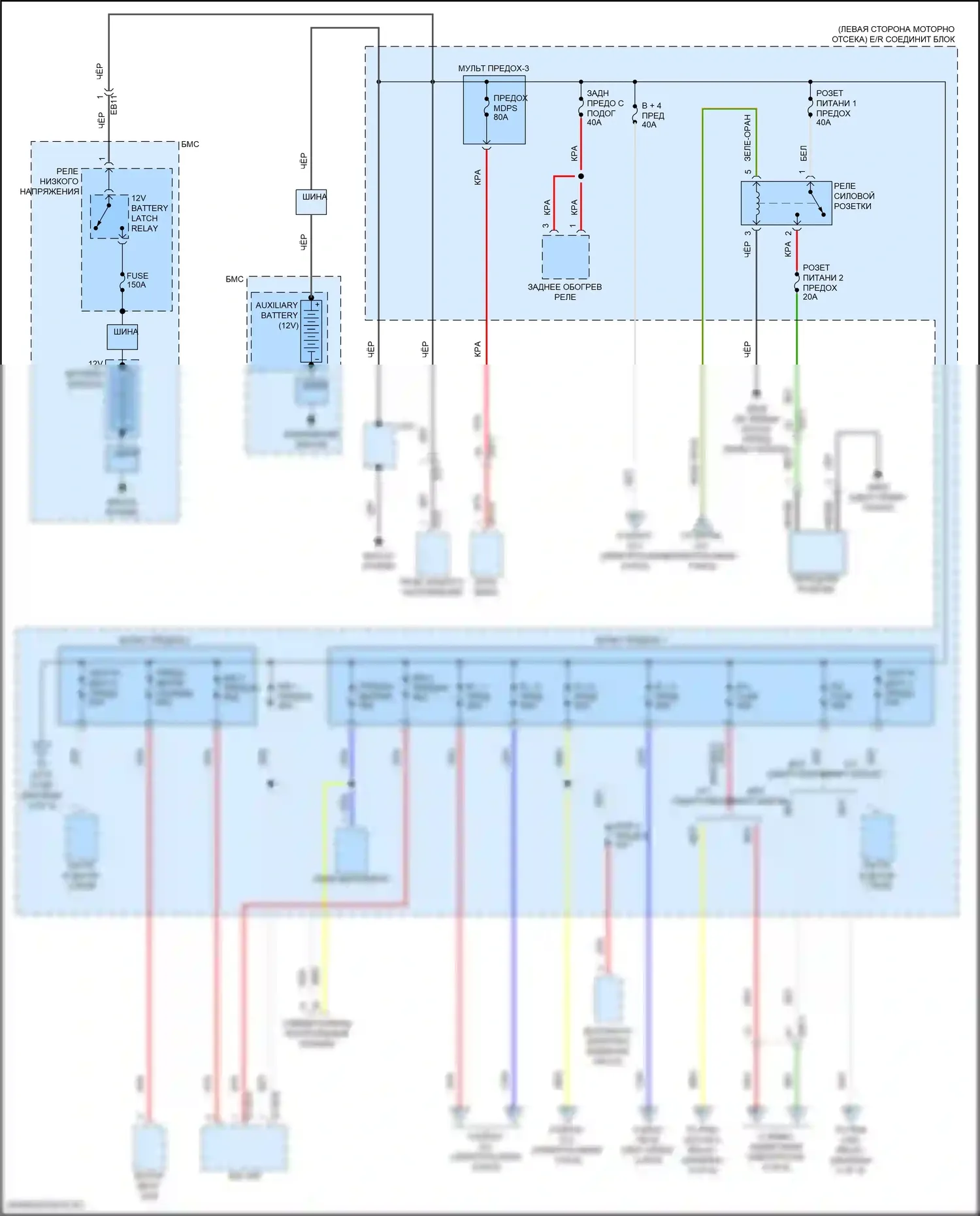 Elantra Hyundai VII (2020-2024): Электросхема блока предохранителей реле, гибридного (1 из 9) 