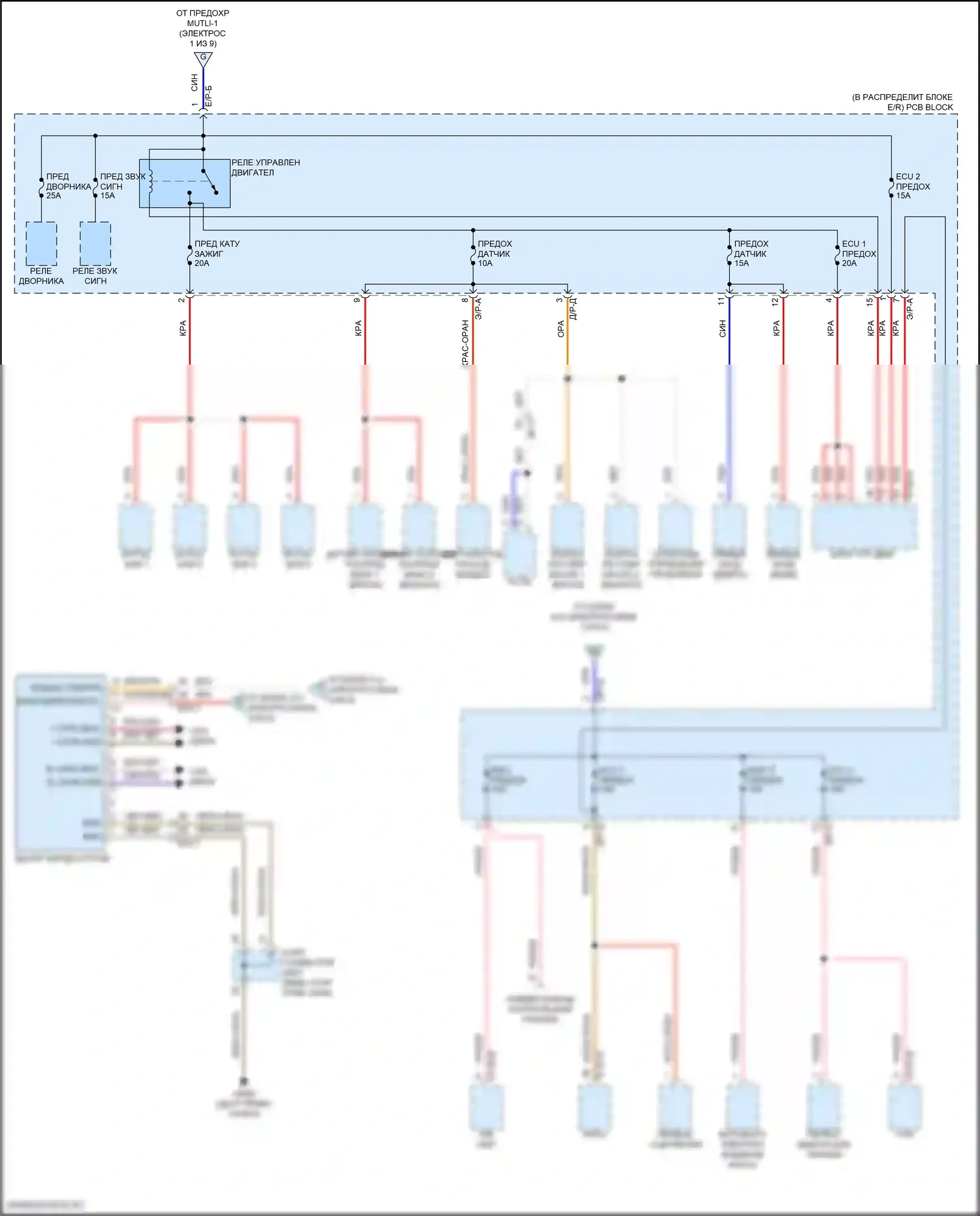 Elantra Hyundai VII (2020-2024): Электросхема блока предохранителей реле, гибридного (2 из 9) 