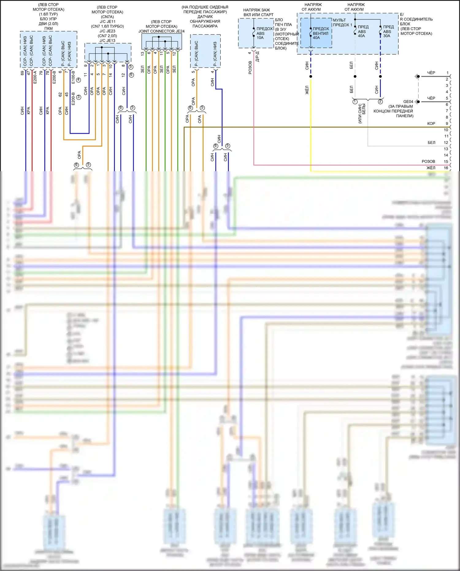 Elantra Hyundai VII (2020-2024): Can шина электросхема, за исключением гибридной (4 из 4) 