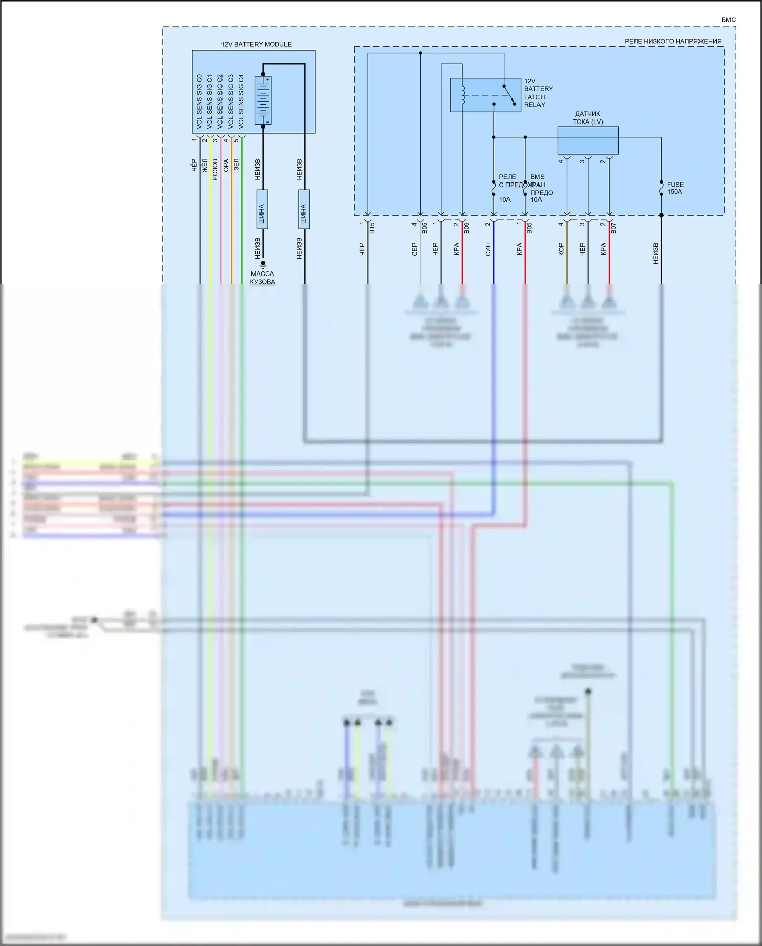 Elantra Hyundai VII (2020-2024): Электросхема двигатель 1.6л гибрид, электросхема управления гибридом (6 из 8) 