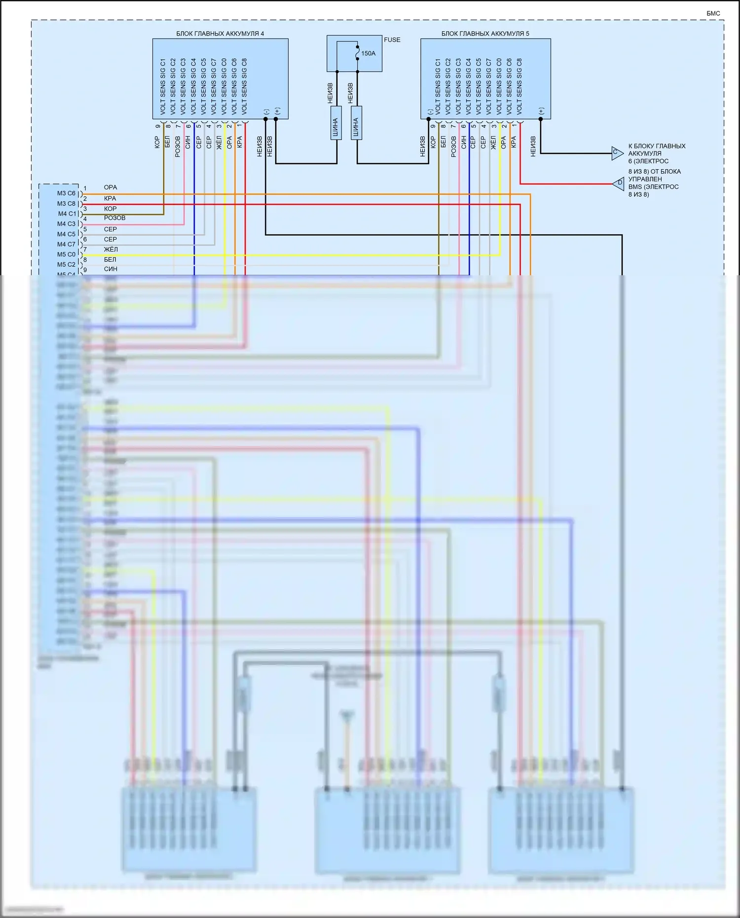 Elantra Hyundai VII (2020-2024): Электросхема двигатель 1.6л гибрид, электросхема управления гибридом (7 из 8) 