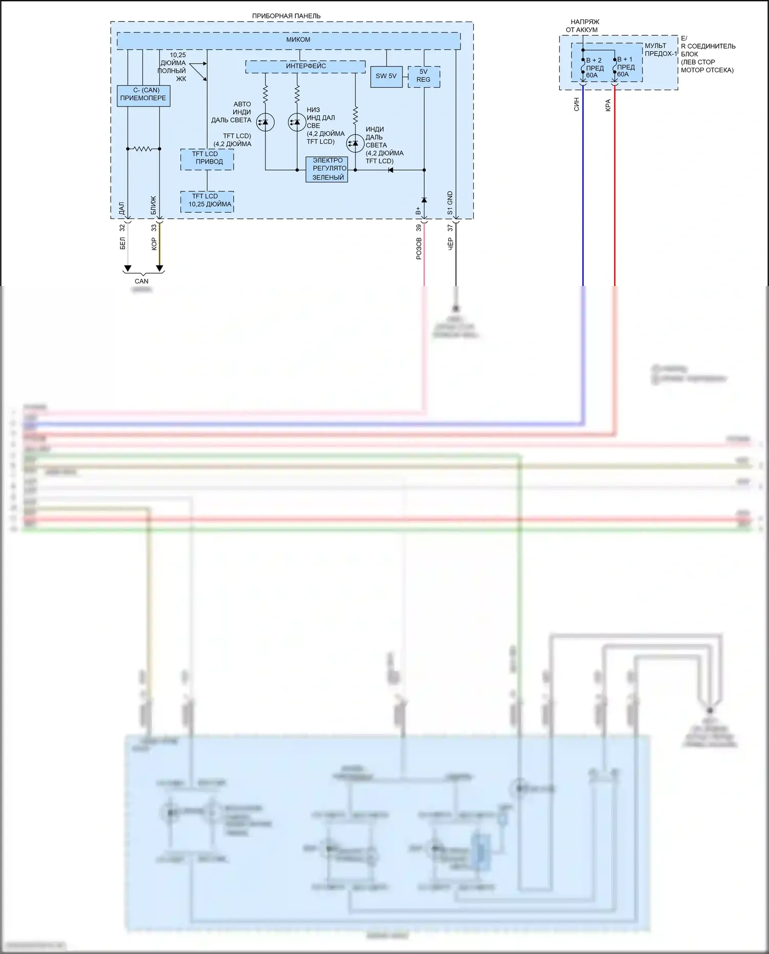 Elantra Hyundai VII (2020-2024): Электросхема автоламп (2 из 3) 