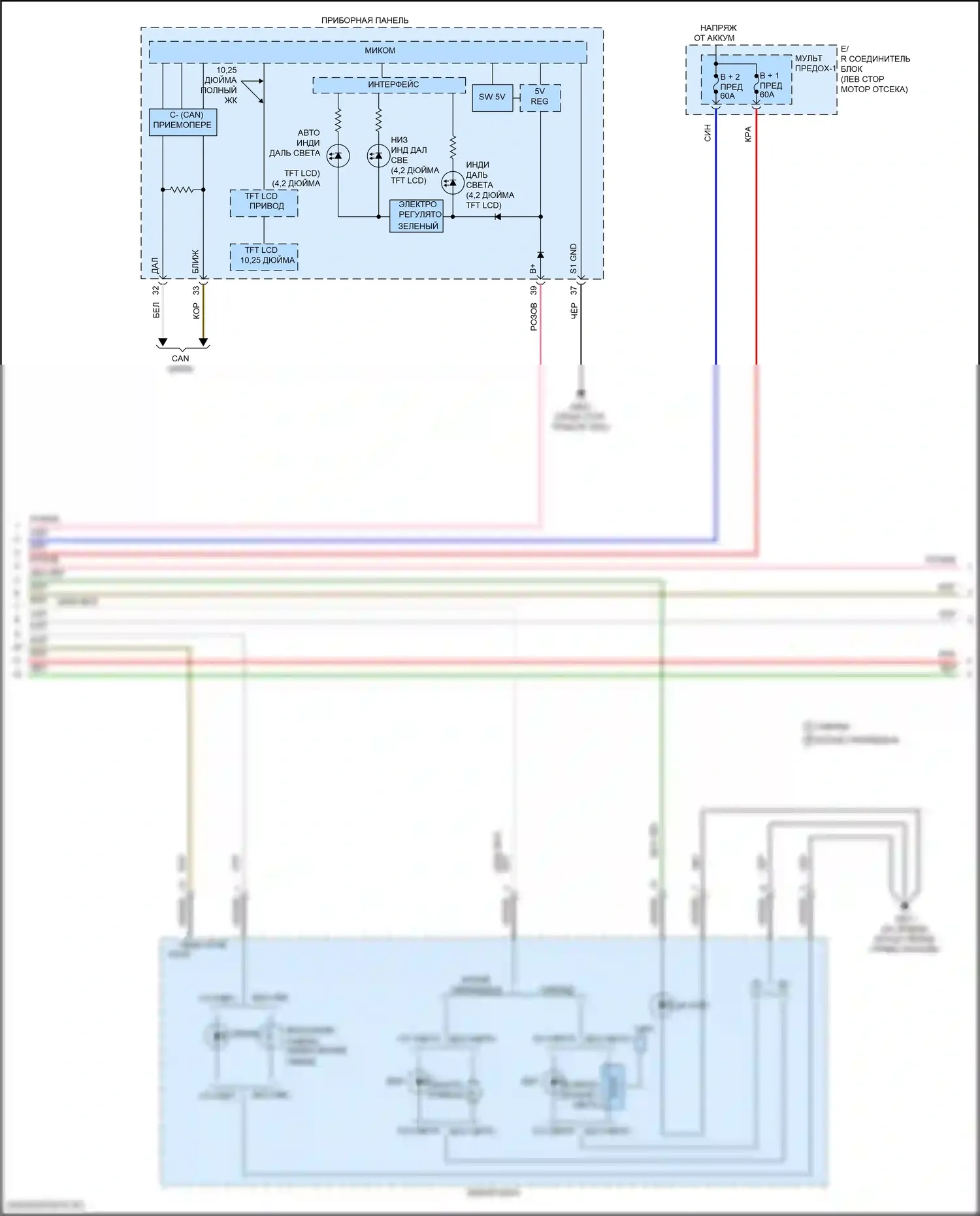 Elantra Hyundai VII (2020-2024): Электросхема фар (2 из 3) 