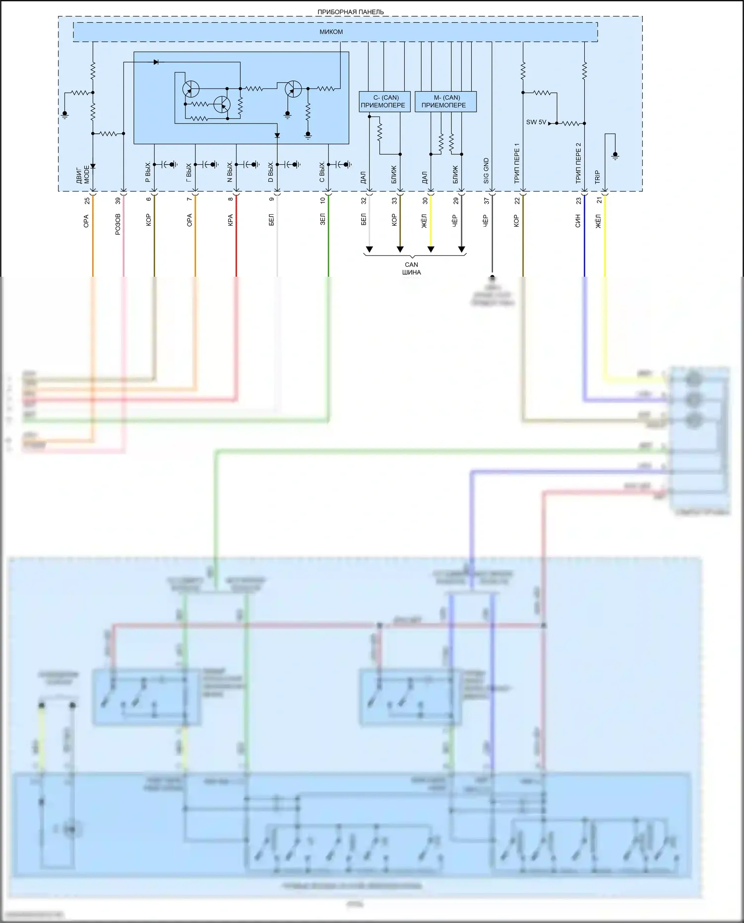 Elantra Hyundai VII (2020-2024): 2.0l, электросхема коробки передач (3 из 3) 