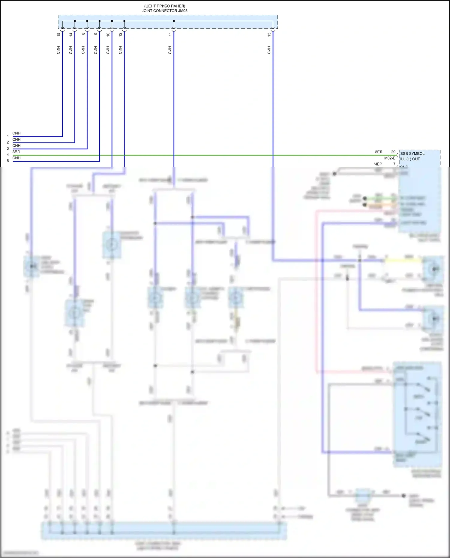 Elantra Hyundai VII (2020-2024): Электросхема подсветки приборной панели, кроме cn7a (3 из 3) 