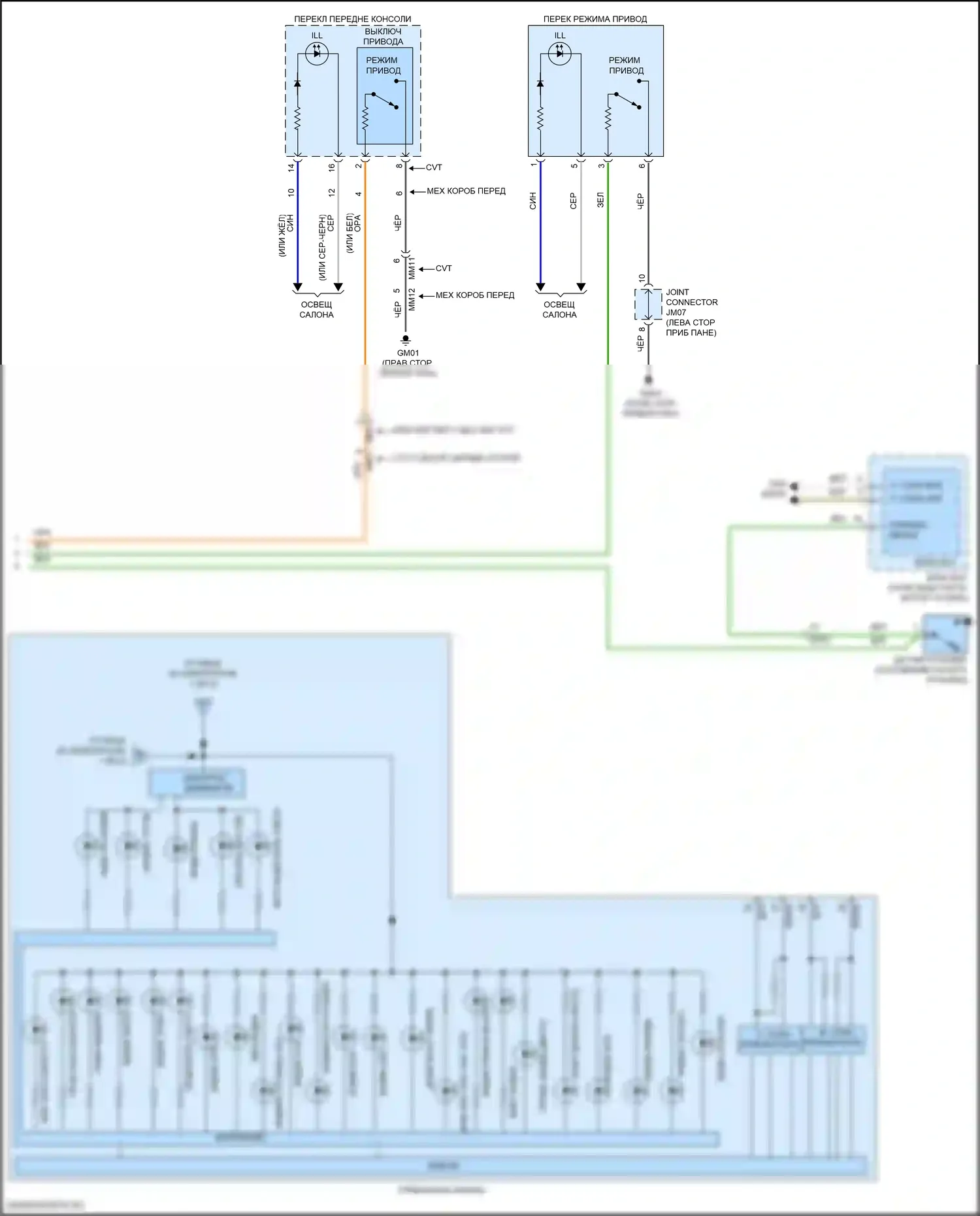 Elantra Hyundai VII (2020-2024): Электросхема приборной панели, с 4,2-дюймовым жк-дисплеем (3 из 3) 