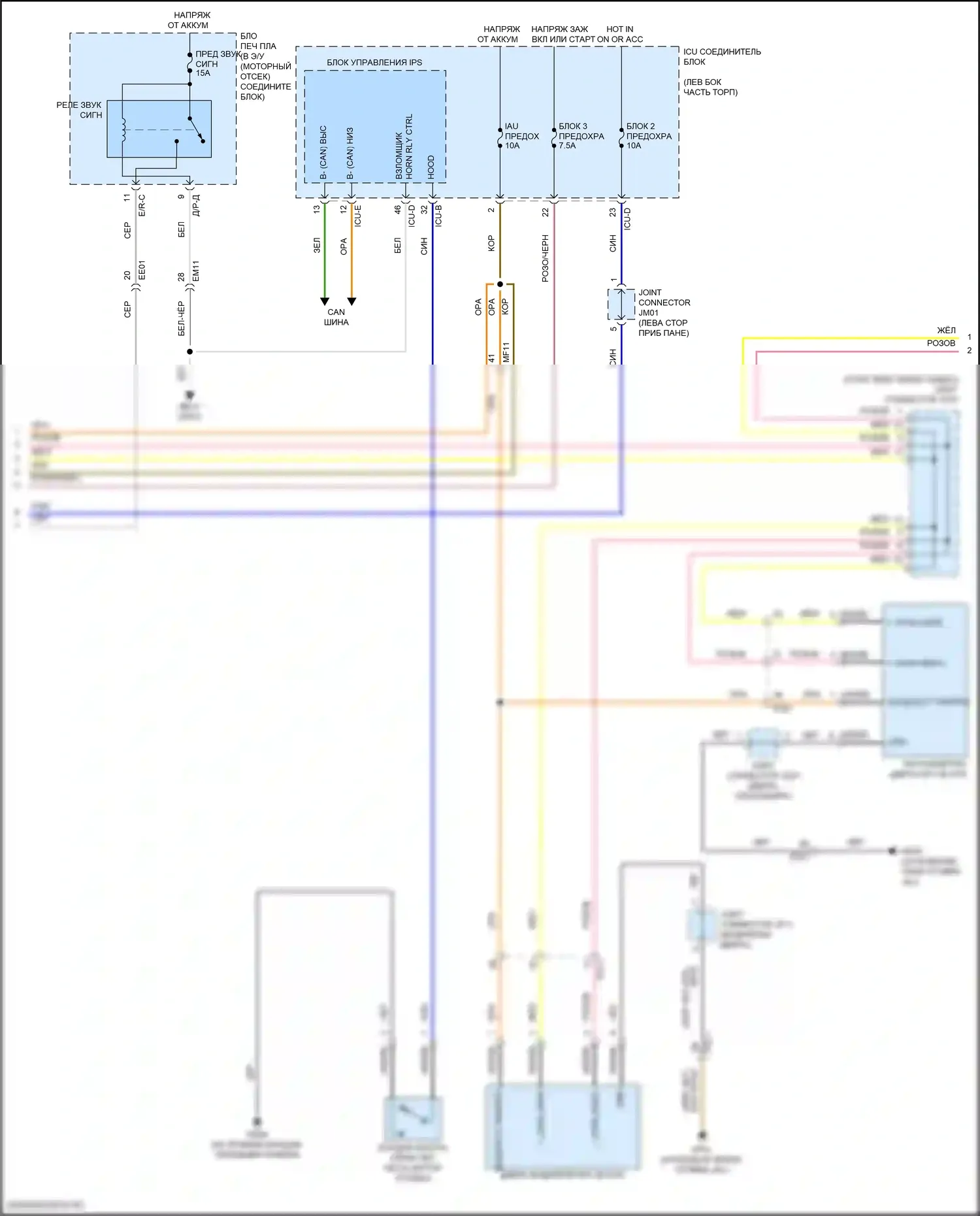 Elantra Hyundai VII (2020-2024): Электросхема центрального замка, с nfc (3 из 5) 