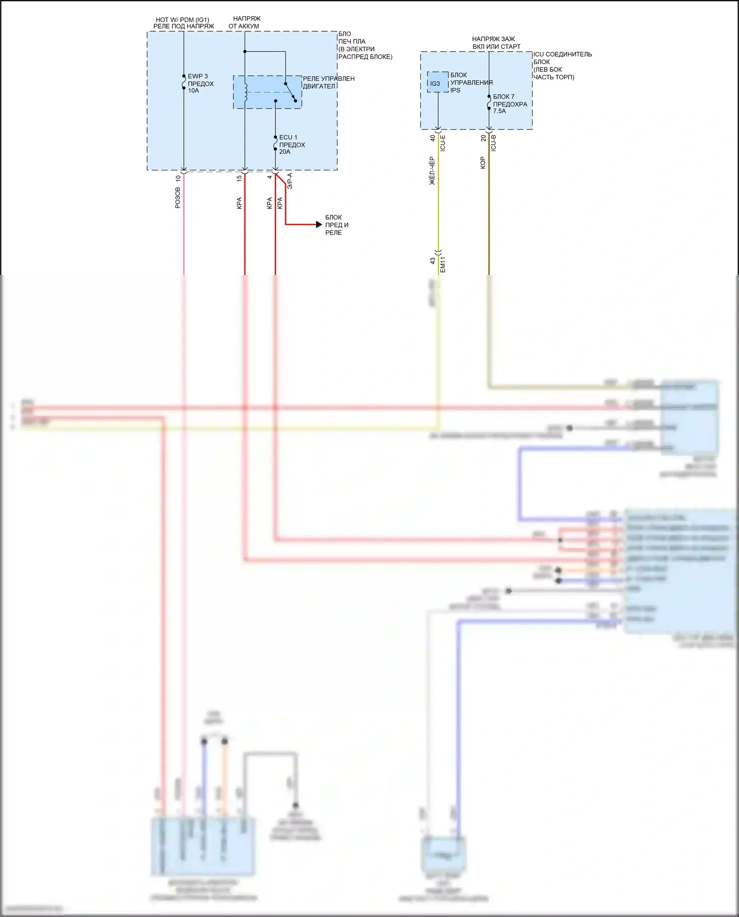 Elantra Hyundai VII (2020-2024): Электросхема вентилятора охлаждения, гибридного (2 из 2) 