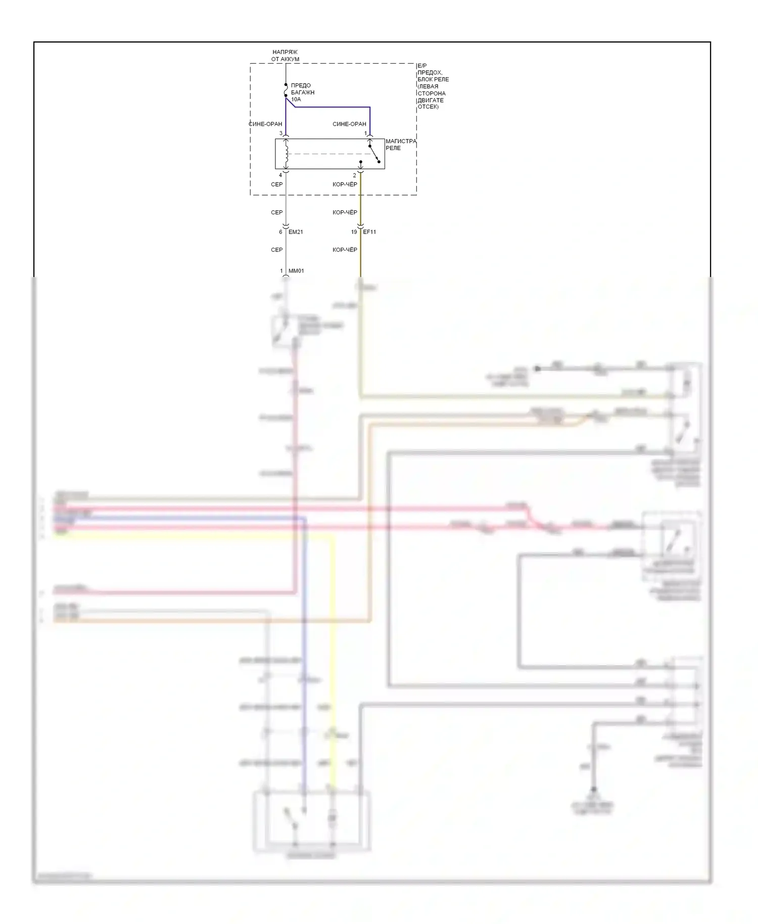 Equus Hyundai II рестайлинг (2013-2016): Электросхема силовой двери багажника (2 из 2) 