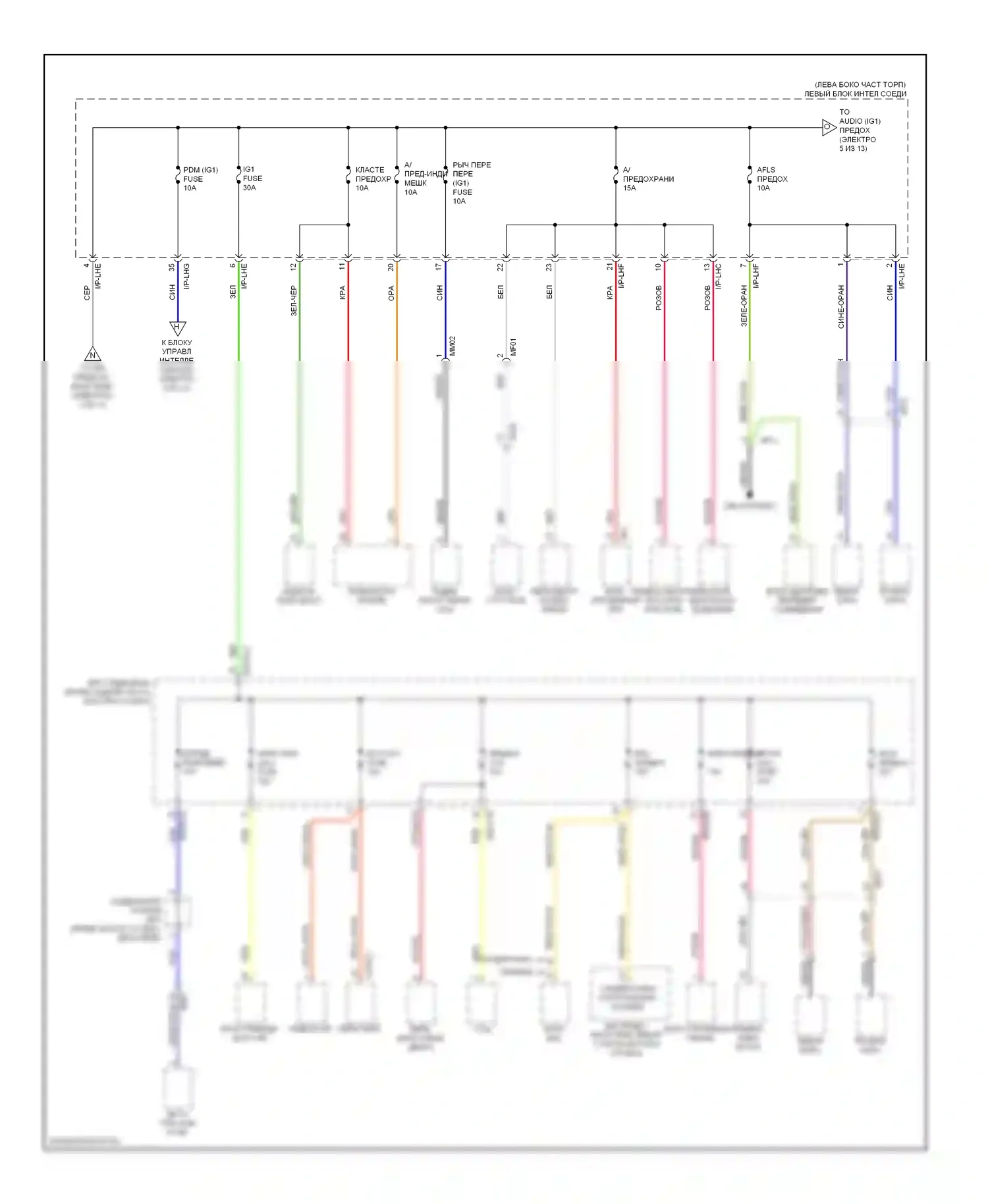 Equus Hyundai II рестайлинг (2013-2016): Электросхема блока предохранителей реле (4 из 13) 