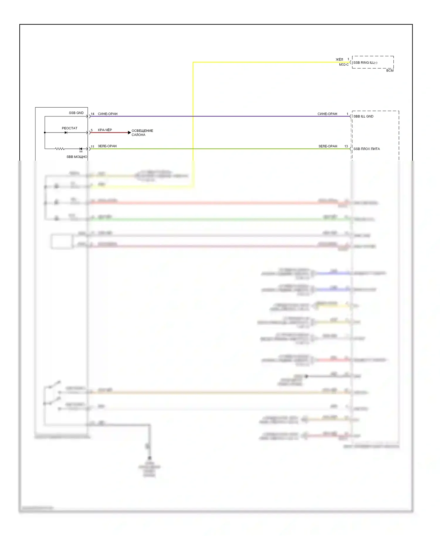 Equus Hyundai II рестайлинг (2013-2016): Электросхема блока предохранителей реле (9 из 13) 