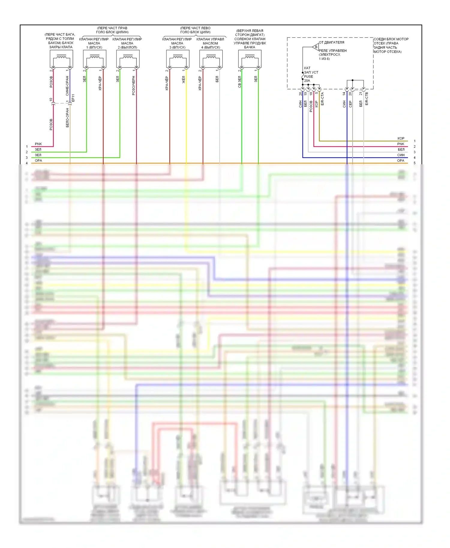 Equus Hyundai II рестайлинг (2013-2016): Электросхема двигателя 5.0l (3 из 6) 