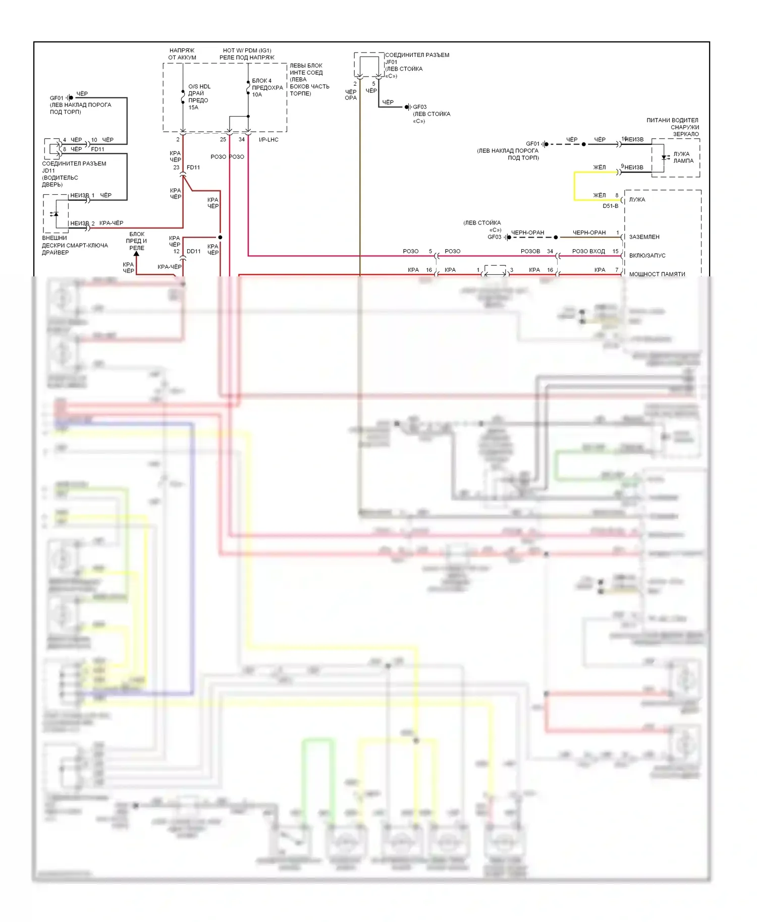 Equus Hyundai II рестайлинг (2013-2016): Электросхема освещения салона (3 из 4) 