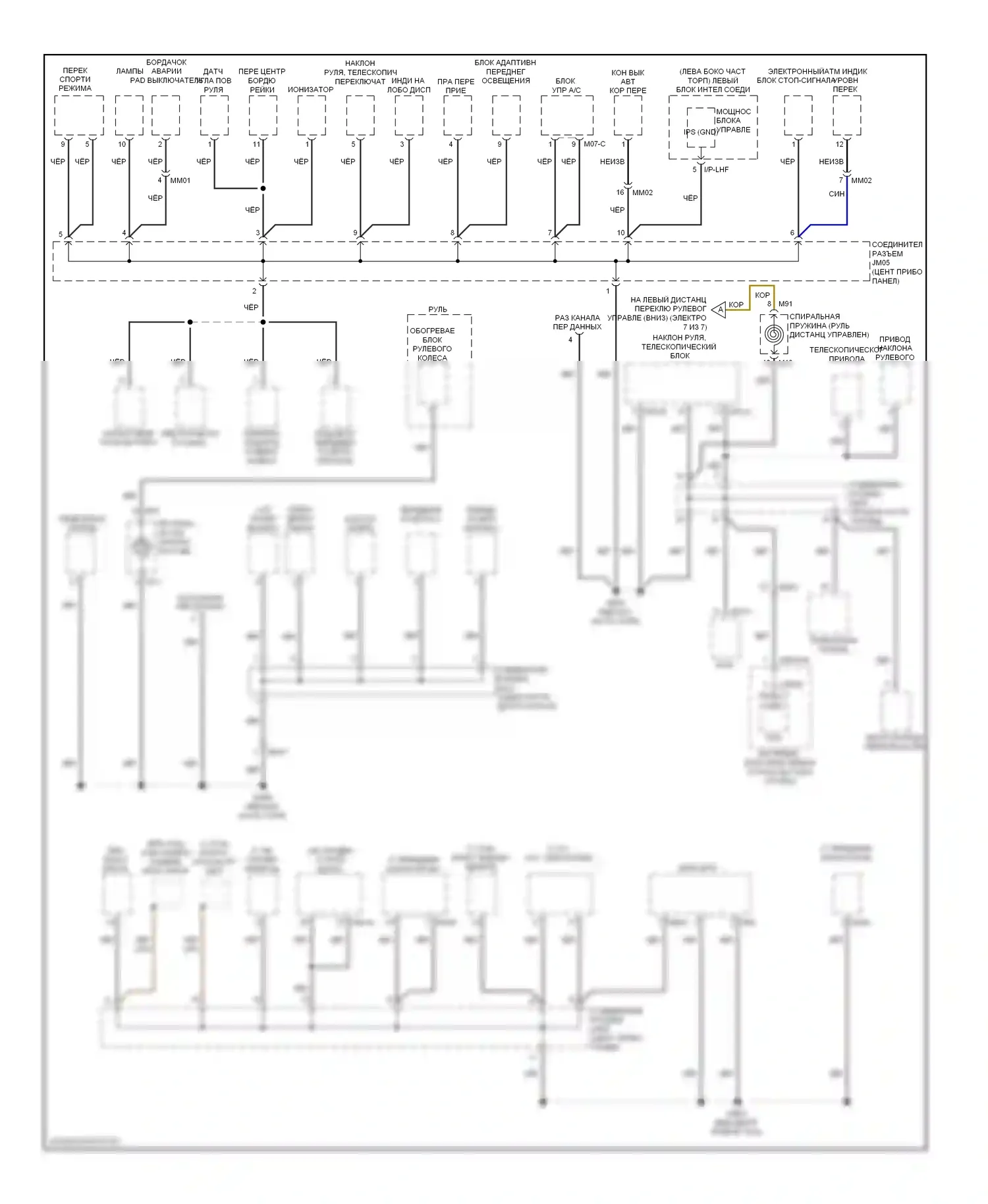 Equus Hyundai II рестайлинг (2013-2016): Электросхема разводки массы (1 из 7) 