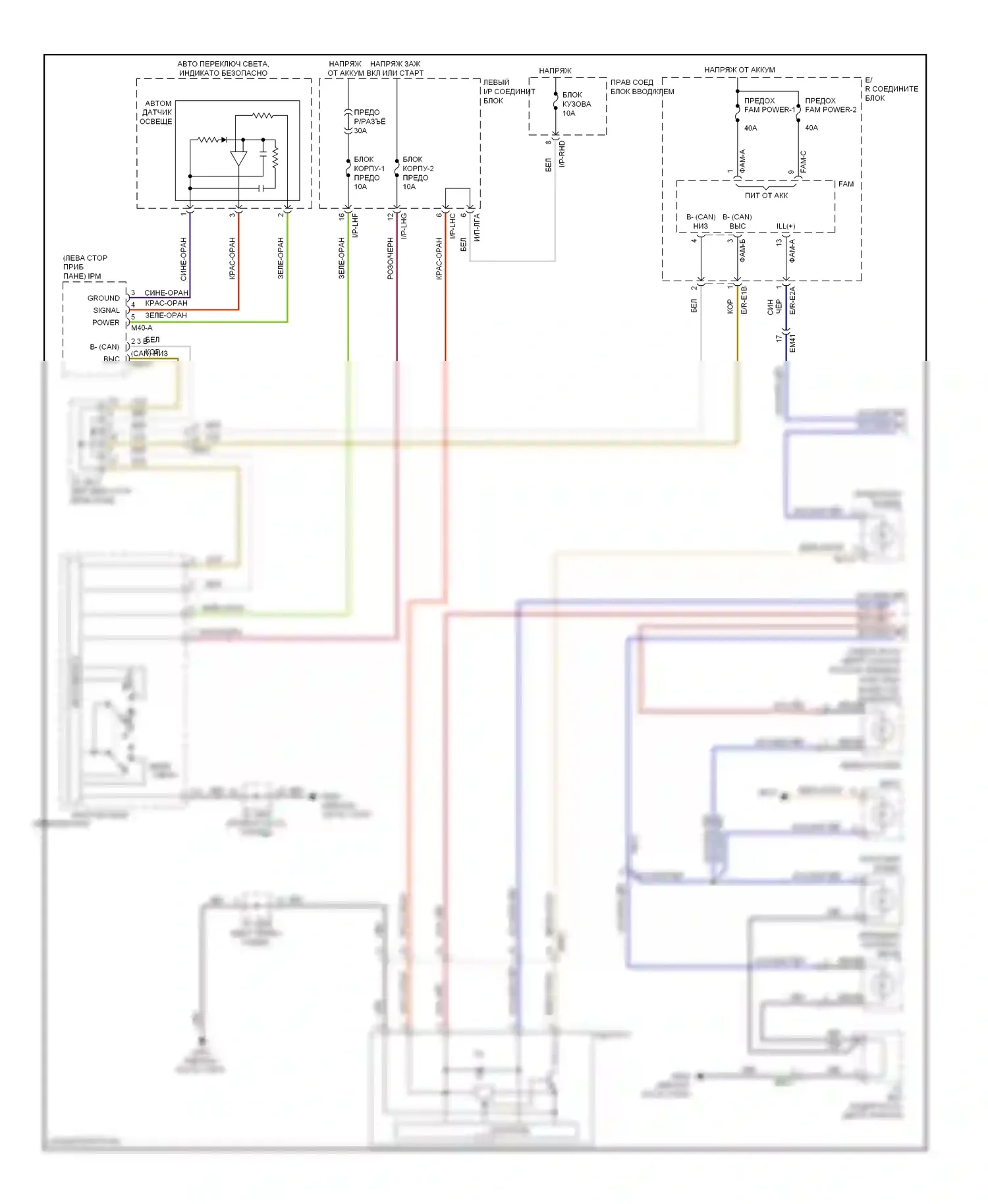 Equus Hyundai II (2009-2013): Электросхема подсветки приборной панели (1 из 3) 