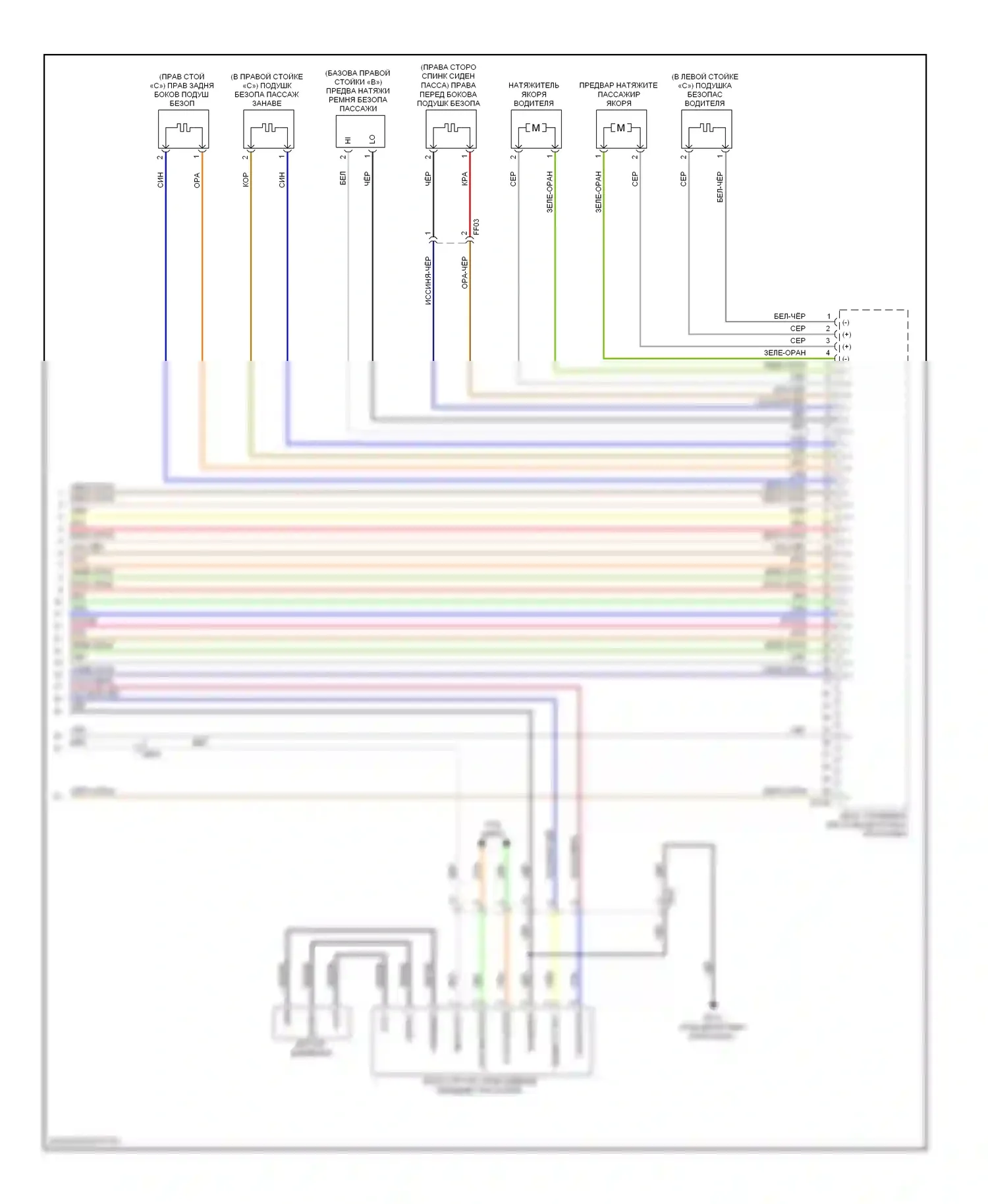 Equus Hyundai II (2009-2013): Электросхема подушки безопасности (3 из 3) 