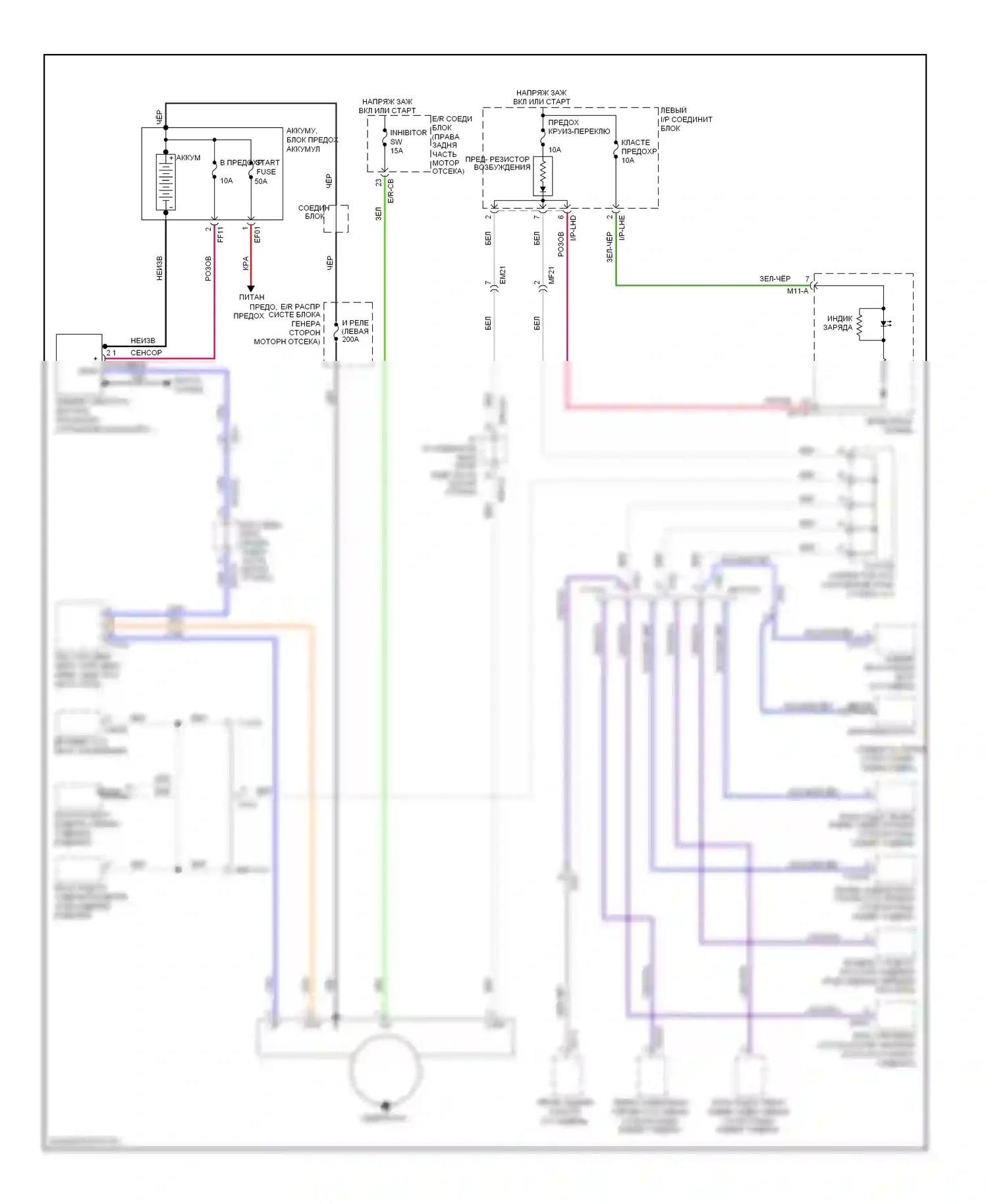 Equus Hyundai II (2009-2013): Электросхема генератора 