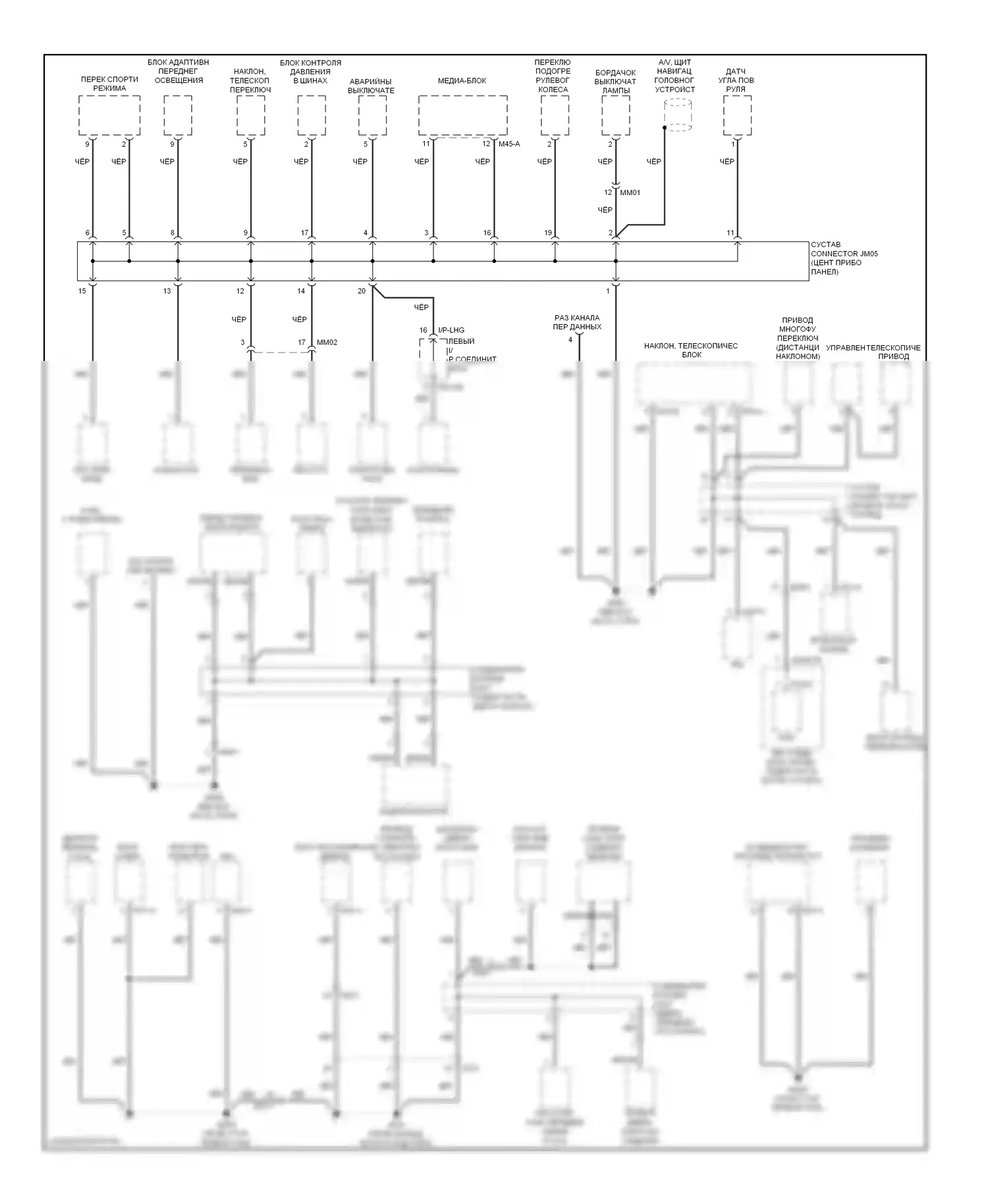 Equus Hyundai II (2009-2013): Электросхема разводки массы (1 из 6) 
