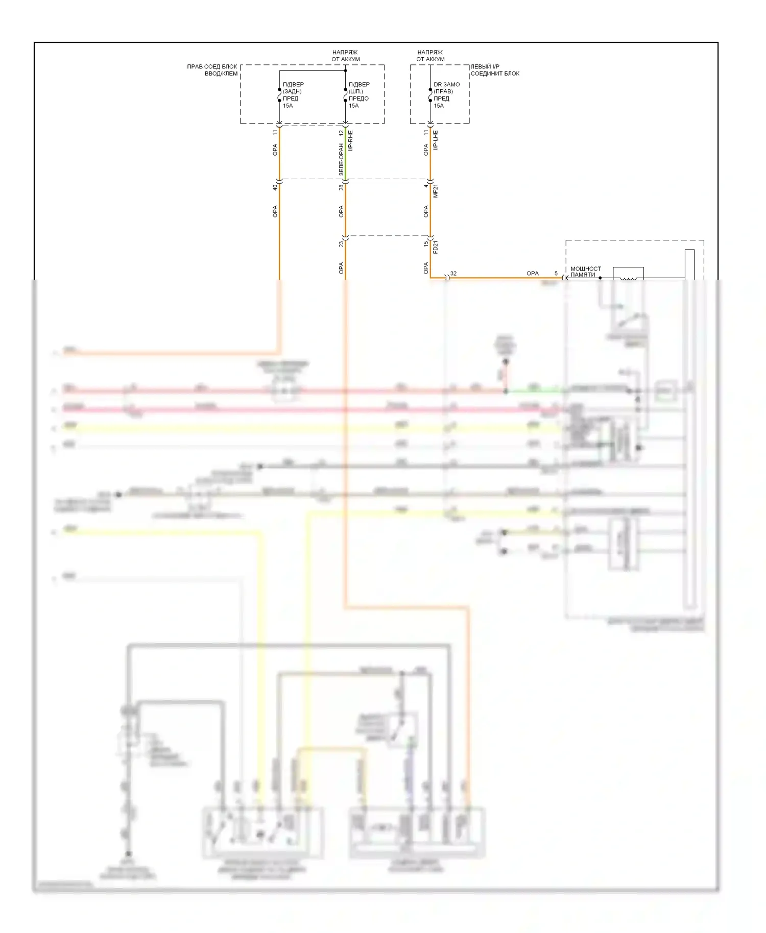 Equus Hyundai II (2009-2013): Электросхема центрального замка (4 из 4) 