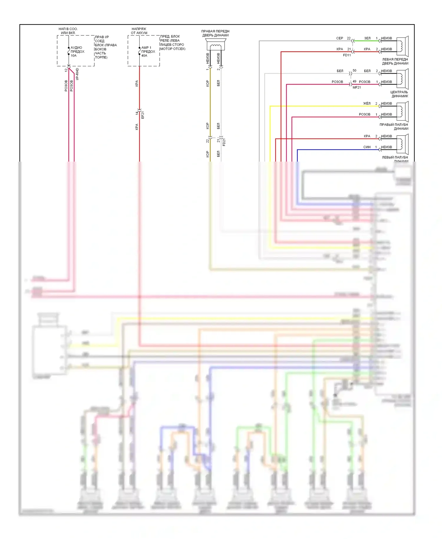 Genesis Hyundai I рестайлинг (2011-2016): Электросхема информационной системы водителя (4 из 4) 