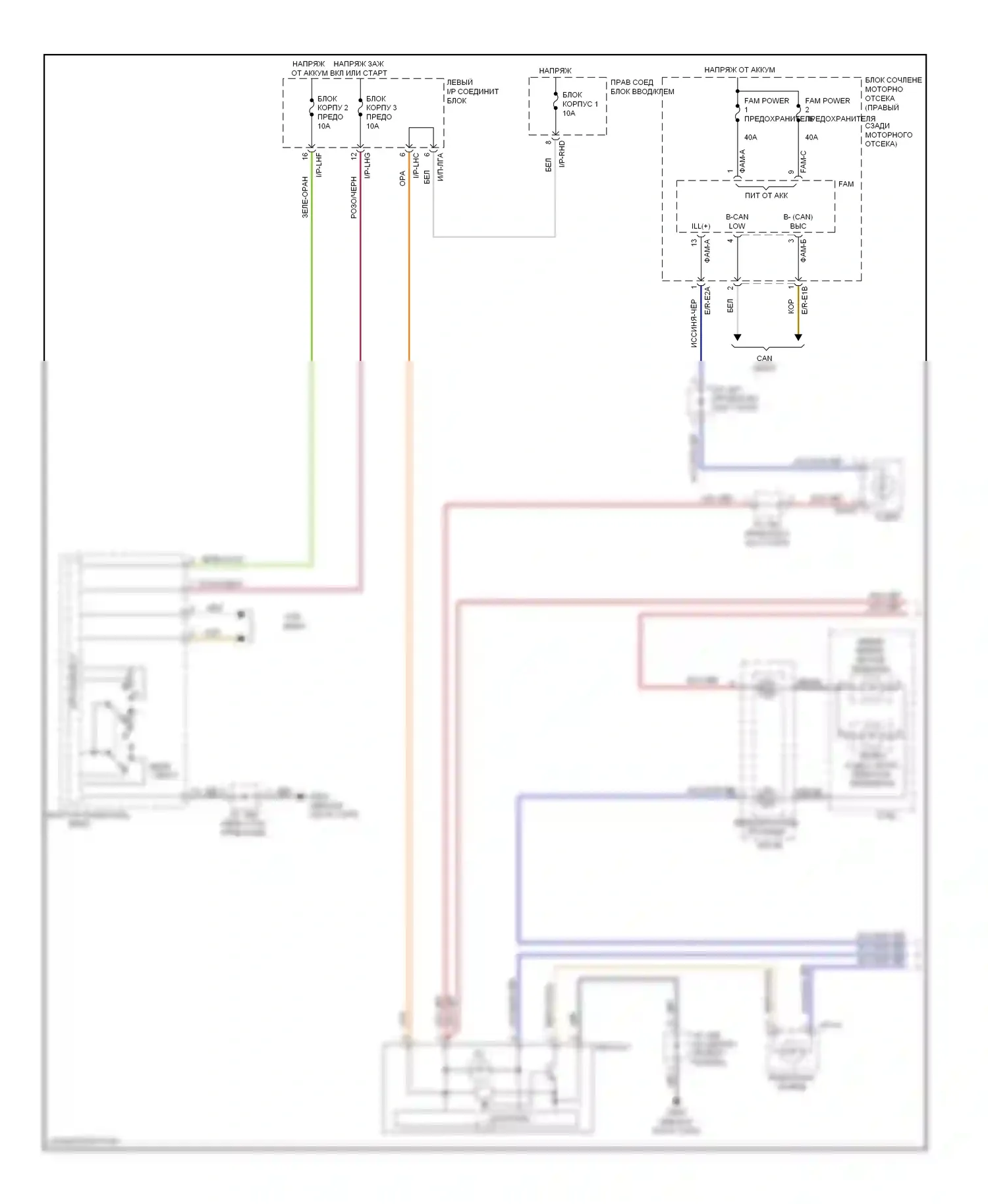 Genesis Hyundai I (2008-2011): Электросхема подсветки приборной панели (1 из 2) 