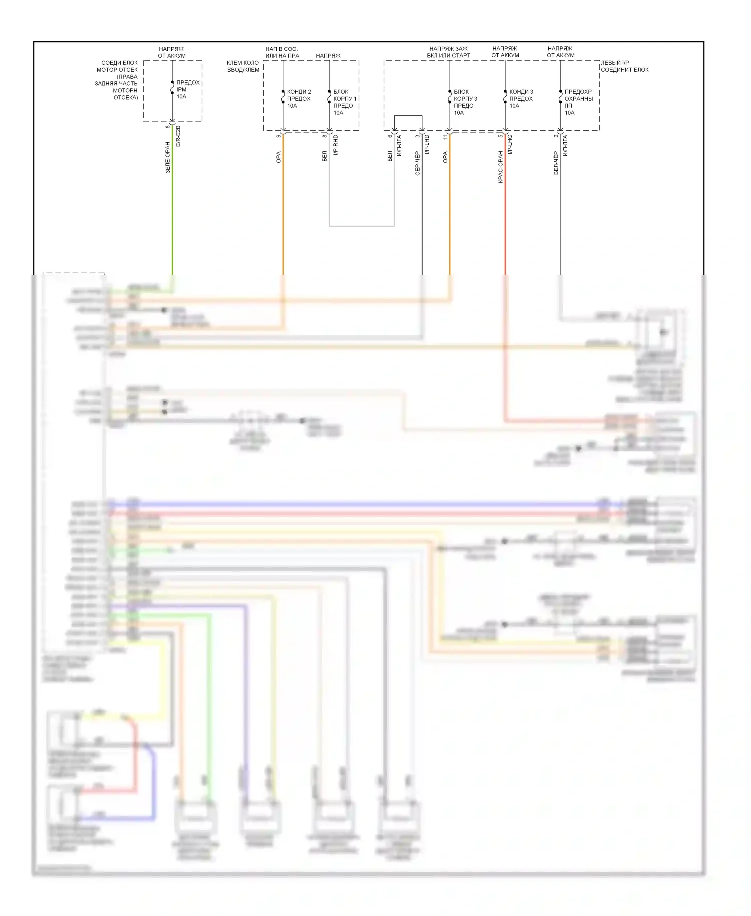 Genesis Hyundai I (2008-2011): Электросхема иммобилайзера, с пуском кнопки 