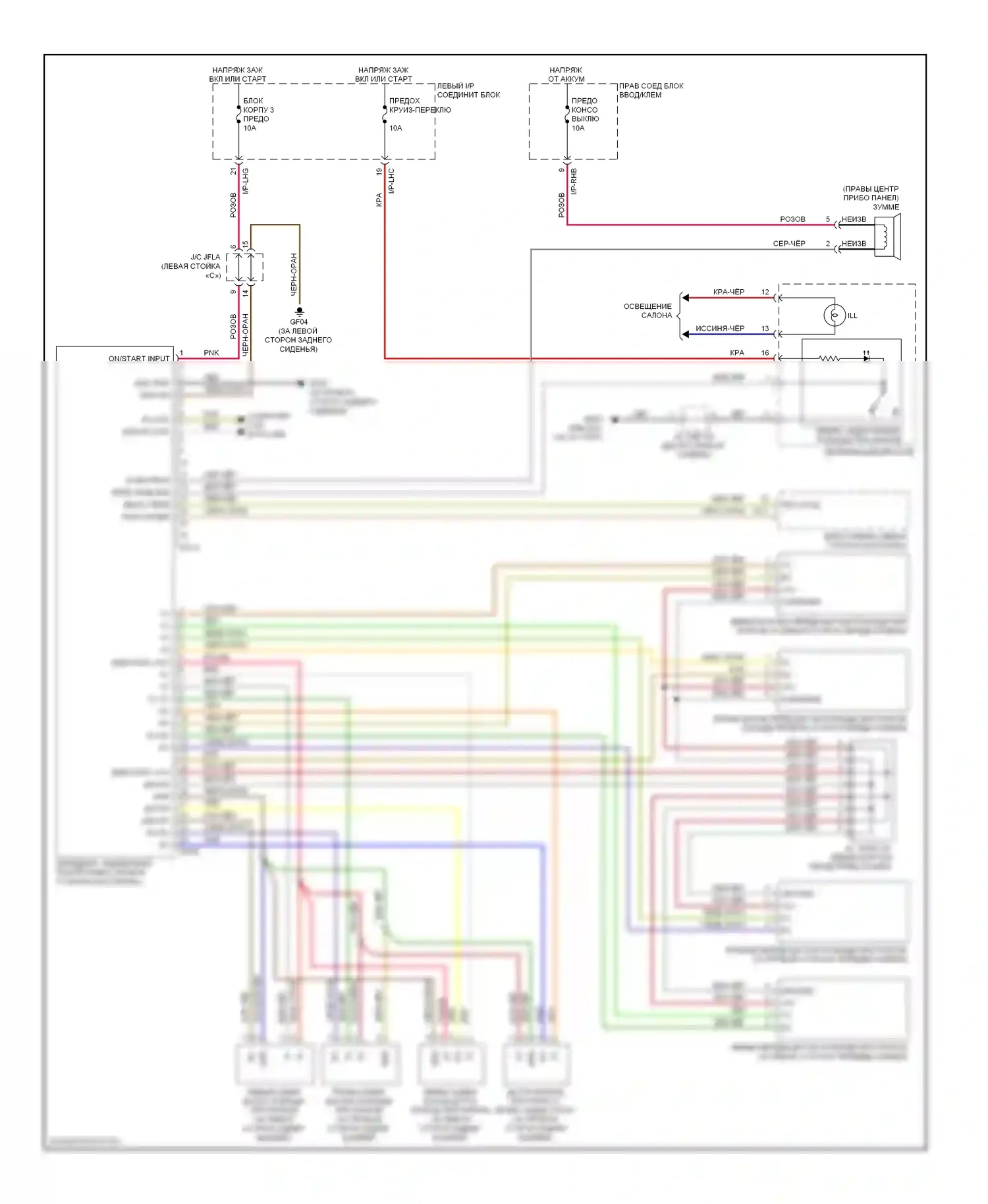 Genesis Hyundai I (2008-2011): Электросхема парктроника 