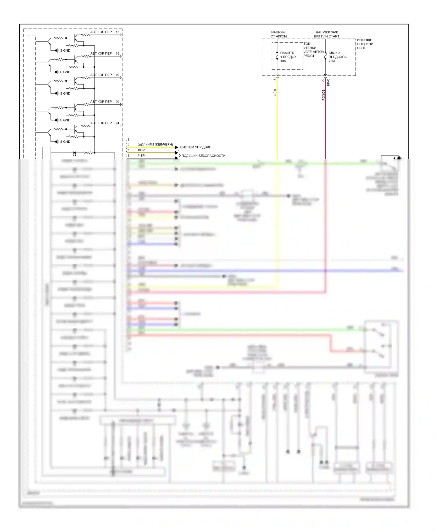 Genesis Hyundai II (2013-2016): Электросхема приборной панели (1 из 2) 