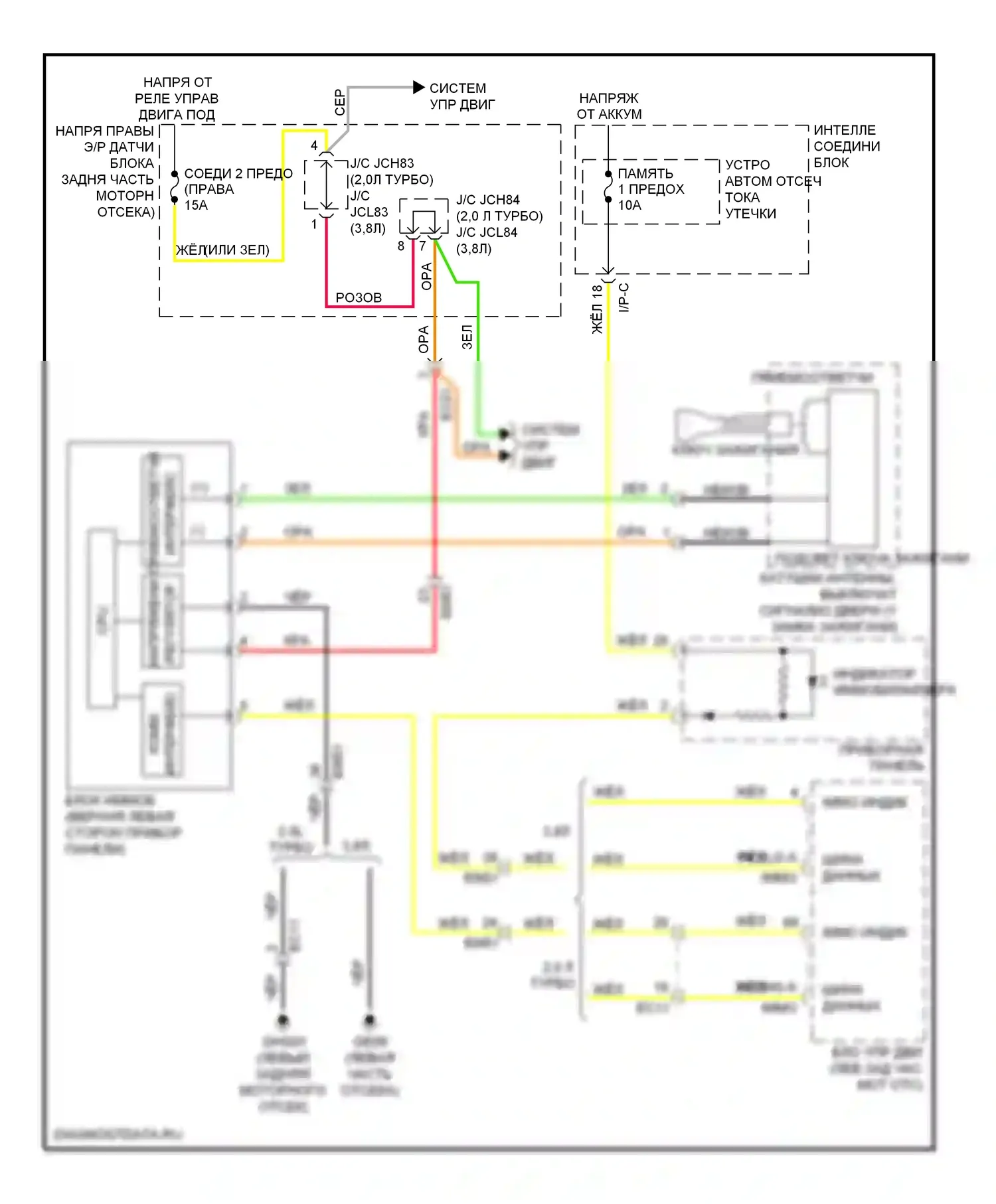 Genesis Hyundai II (2013-2016): Электросхема иммобилайзера, без кнопочного пуска 